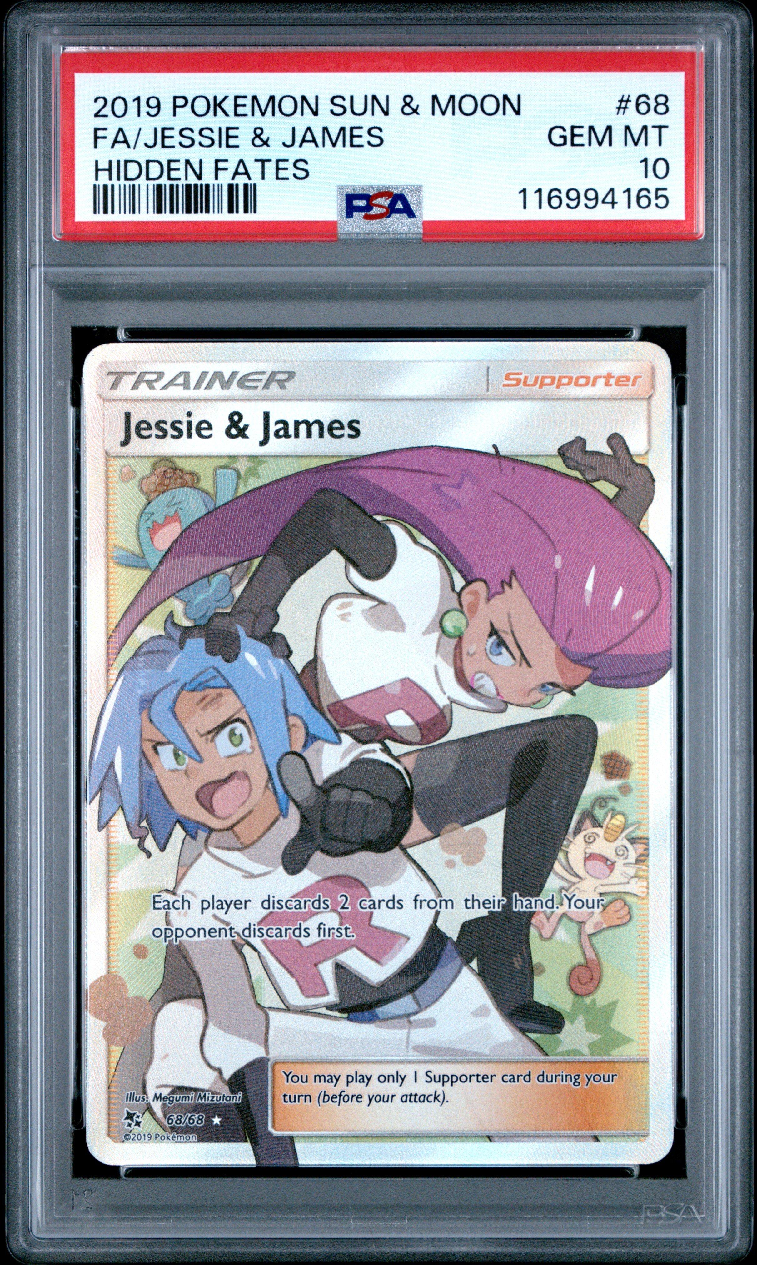 2019 Pokemon Sun & Moon Hidden Fates 68 Full Art/jessie & James