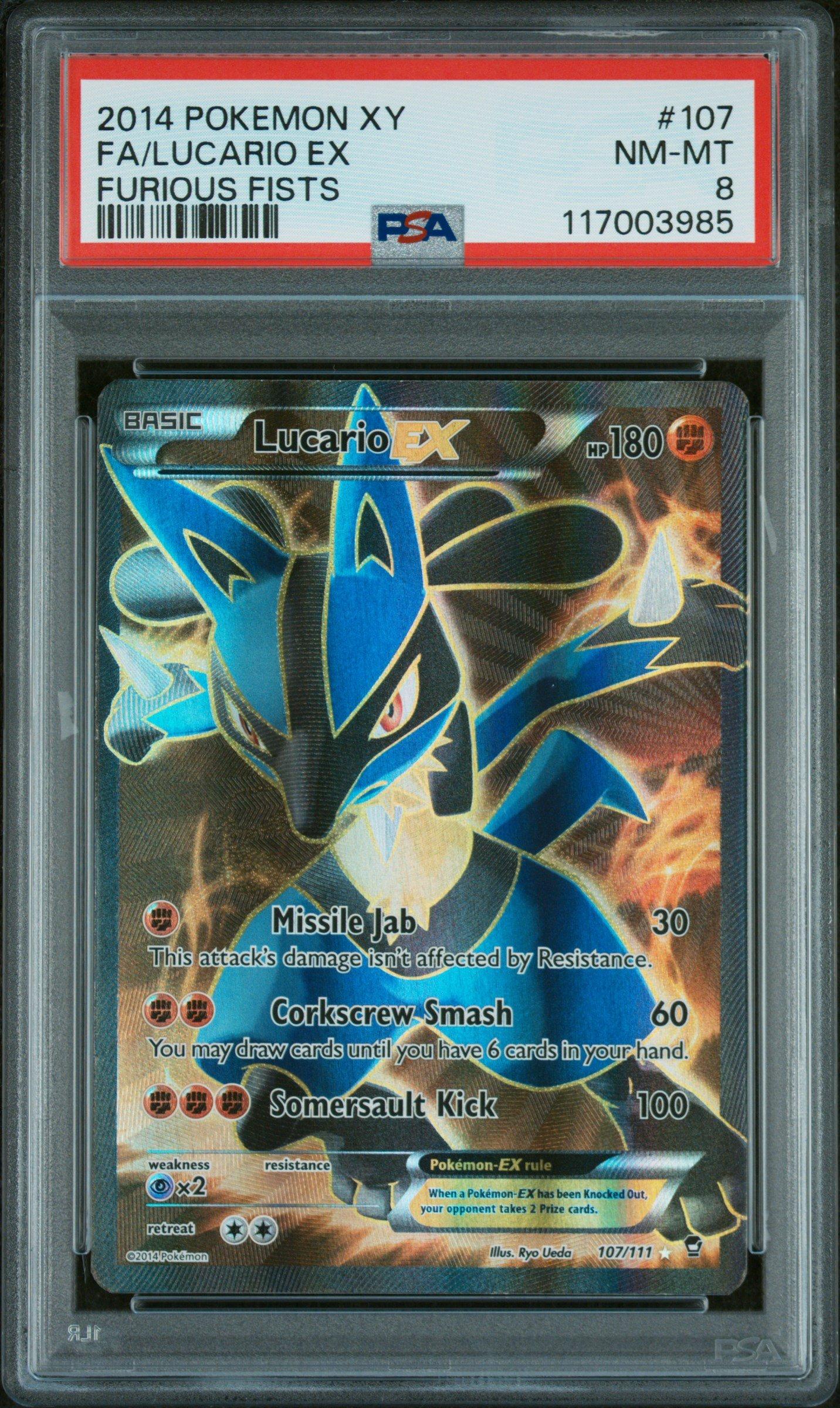 2014 Pokemon Xy Furious Fists 107 Full Art/lucario Ex PSA