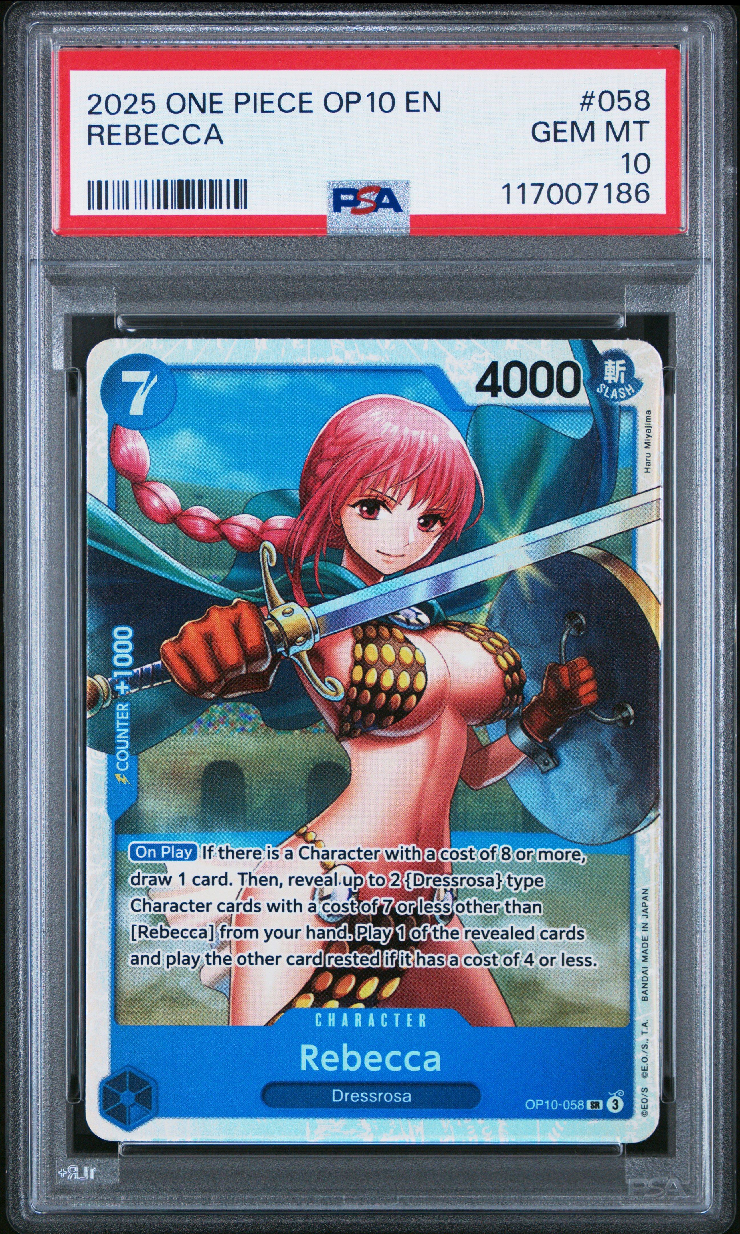 2025 One Piece Op10-royal Blood 058 Rebecca PSA 10