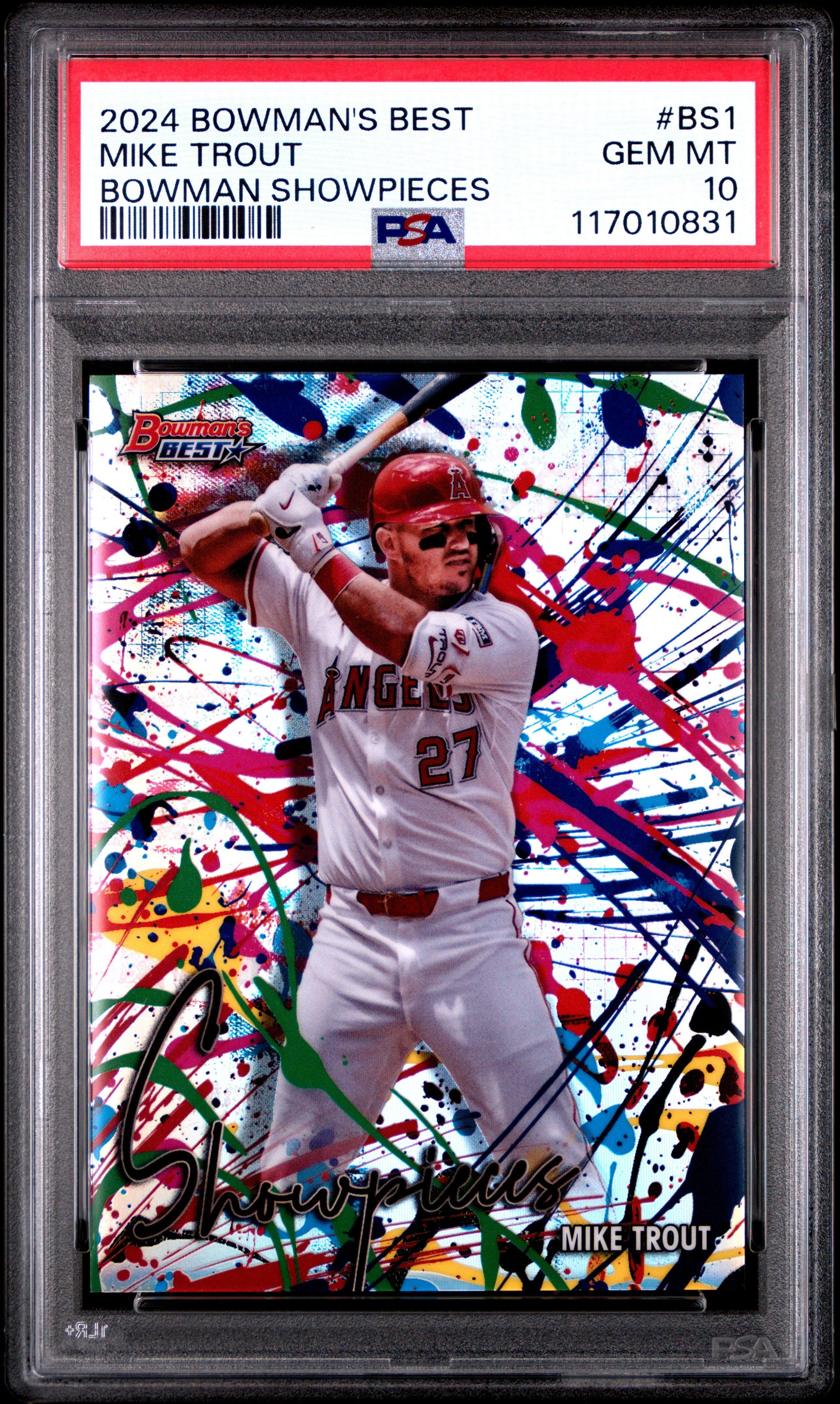 mike trout graded cards PSA Card Mystery Power Pack - 1 PSA Graded Mike Trout Card and 2 Packs of Per Pack 2015 Topps Update Mike Trout