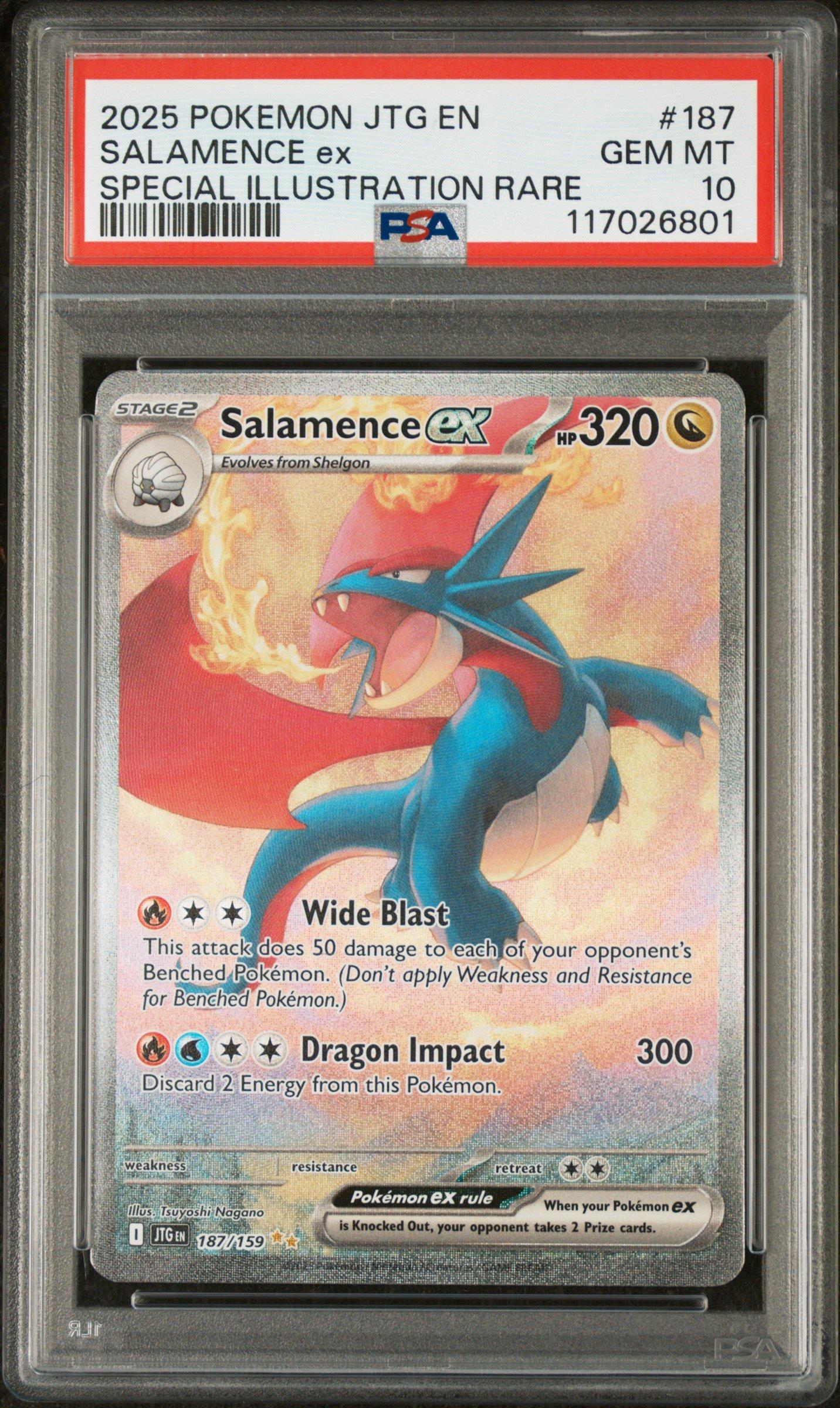 2025 Pokemon Jtg En-journey Together 187 Salamence Ex