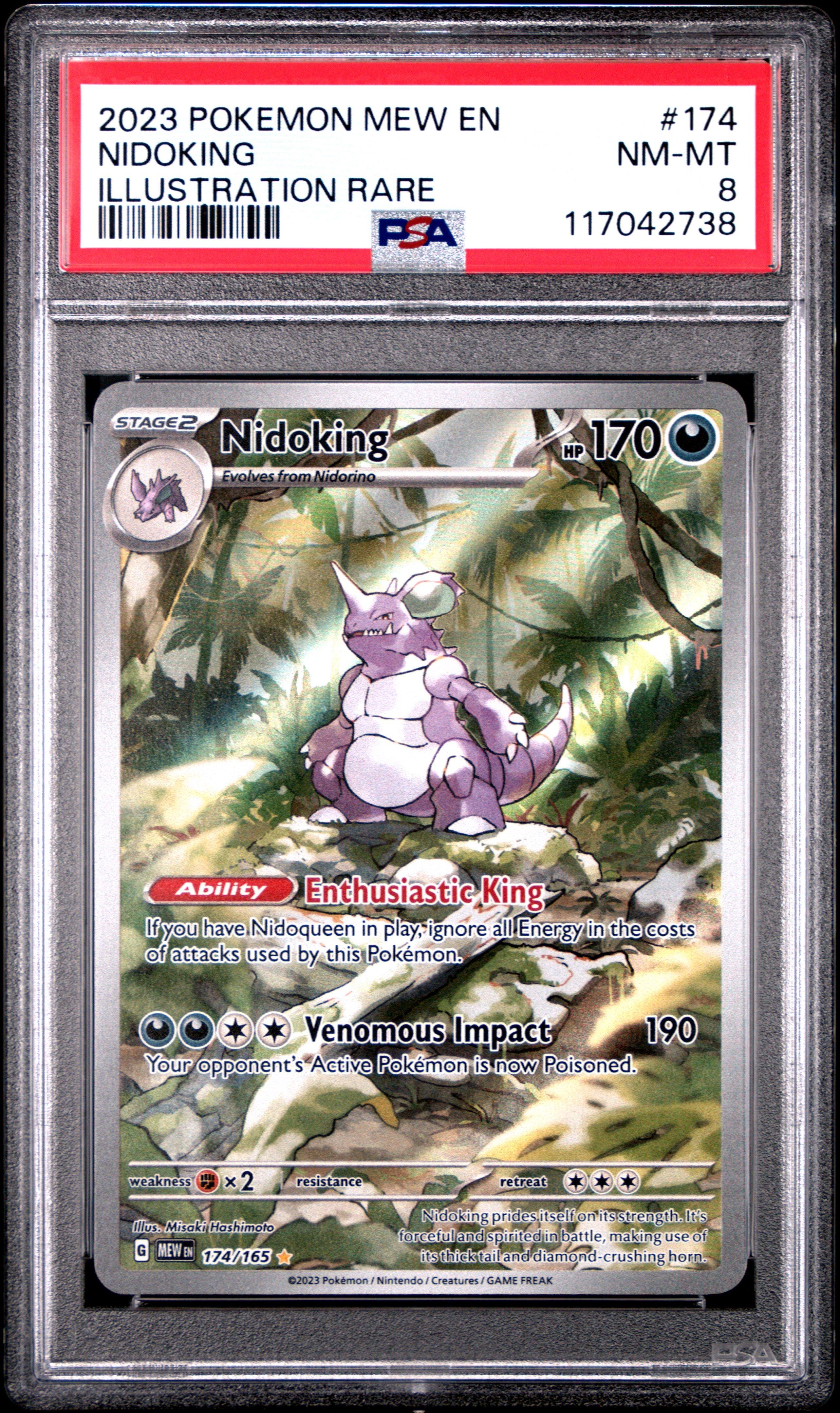 2023 Pokemon Mew En-151 174 Nidoking Illustration Rare PSA 8 Graded Card |  GameStop