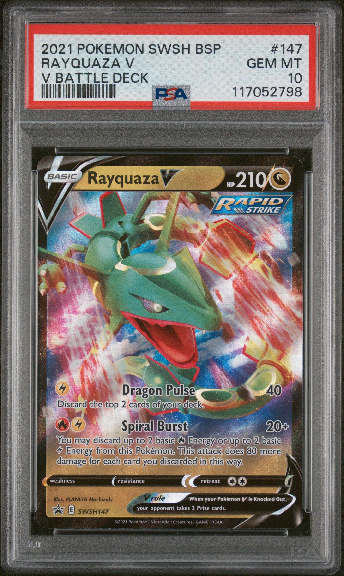 2021 Pokemon Swsh Black Star Promo 147 Rayquaza V V Battle Deck