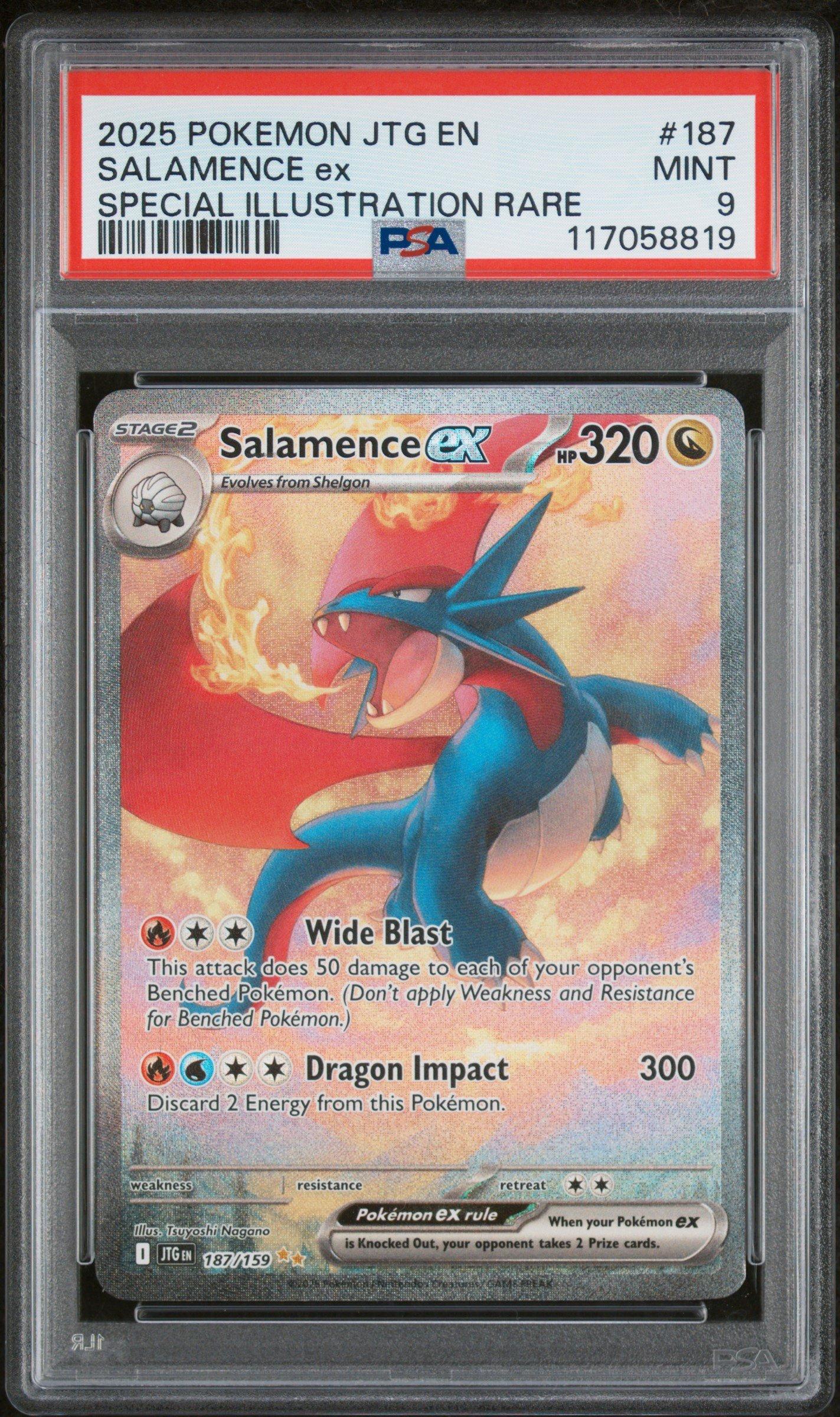 2025 Pokemon Jtg En-journey Together 187 Salamence Ex Special Illustration  Rare PSA 9 Graded Card | GameStop
