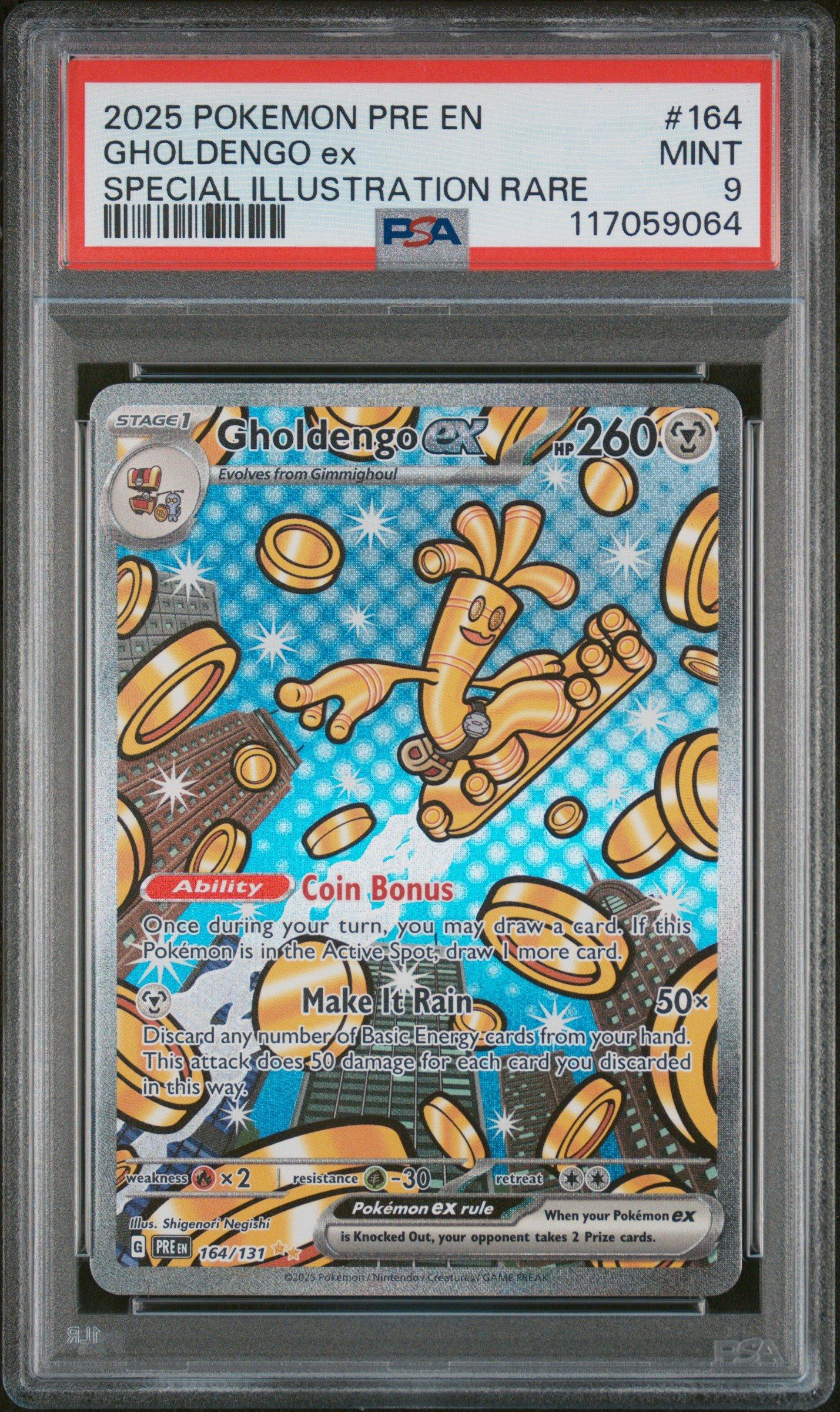 2025 Pokemon Pre En-prismatic Evolutions 164 Gholdengo Ex Special  Illustration Rare PSA 9 Graded Card | GameStop
