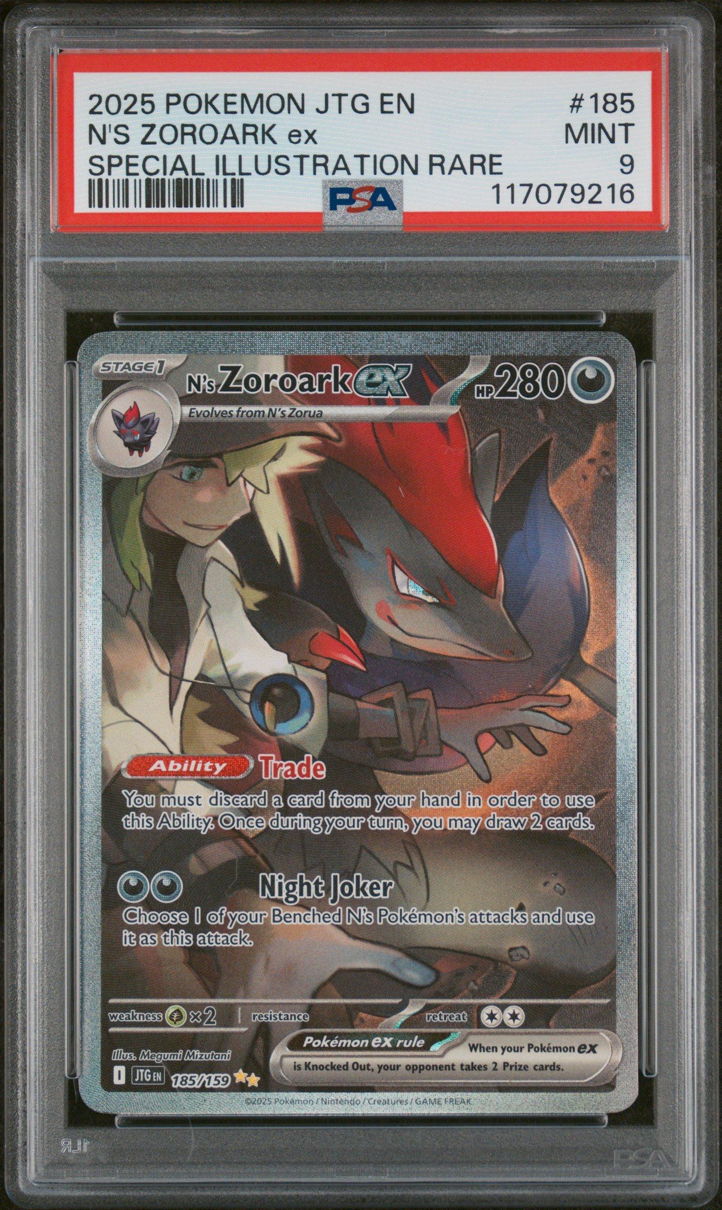 2025 Pokemon Jtg En-journey Together 185 N's Zoroark Ex Special