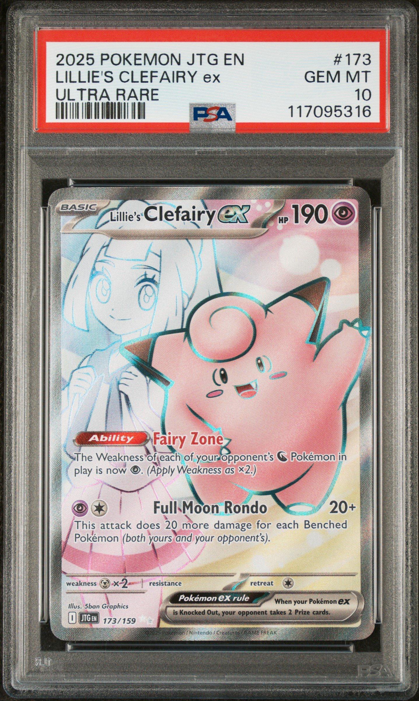 2025 Pokemon Jtg En-journey Together 173 Lillie's Clefairy Ex