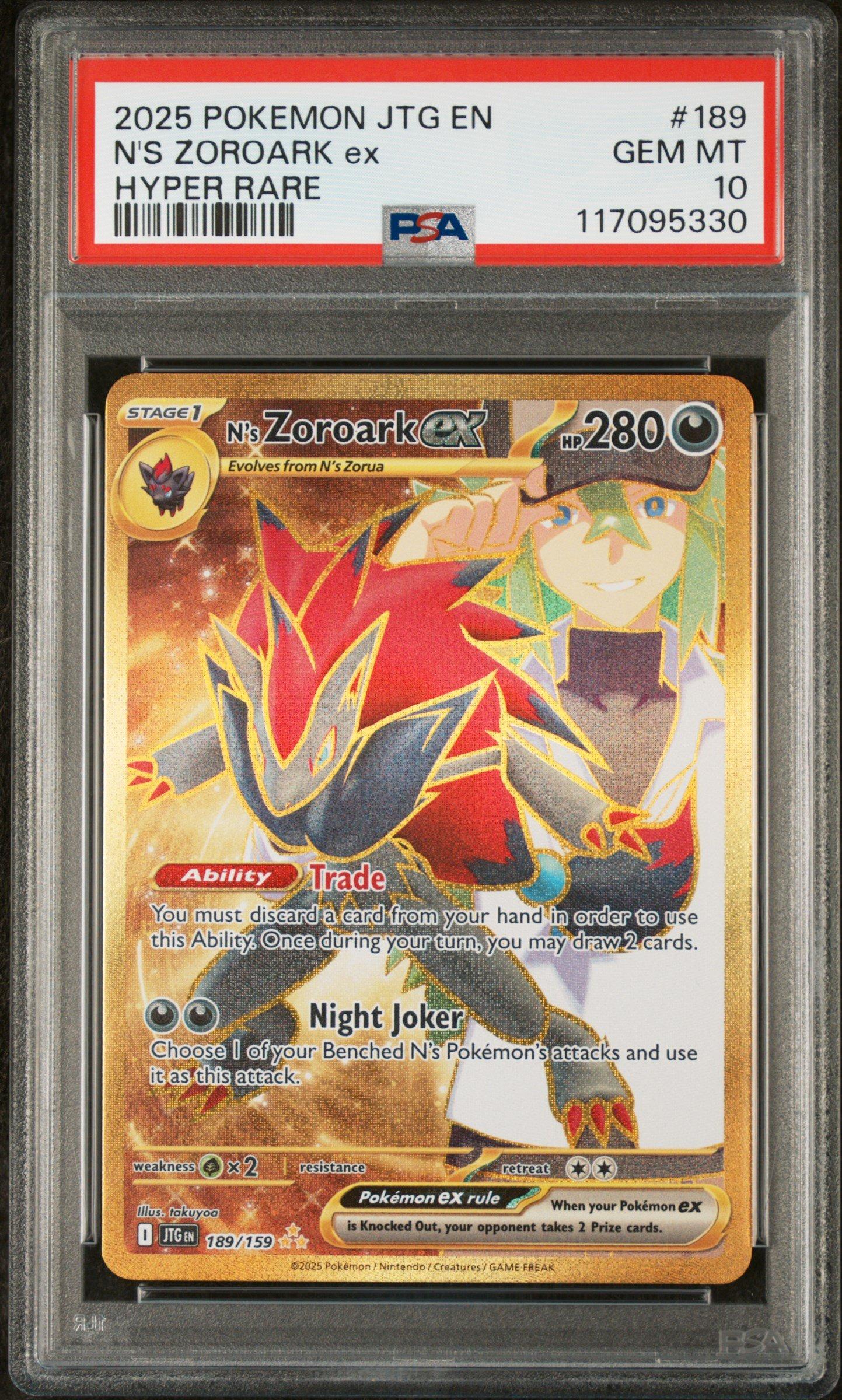 2025 Pokemon Jtg En-journey Together 189 N's Zoroark Ex Hyper Rare
