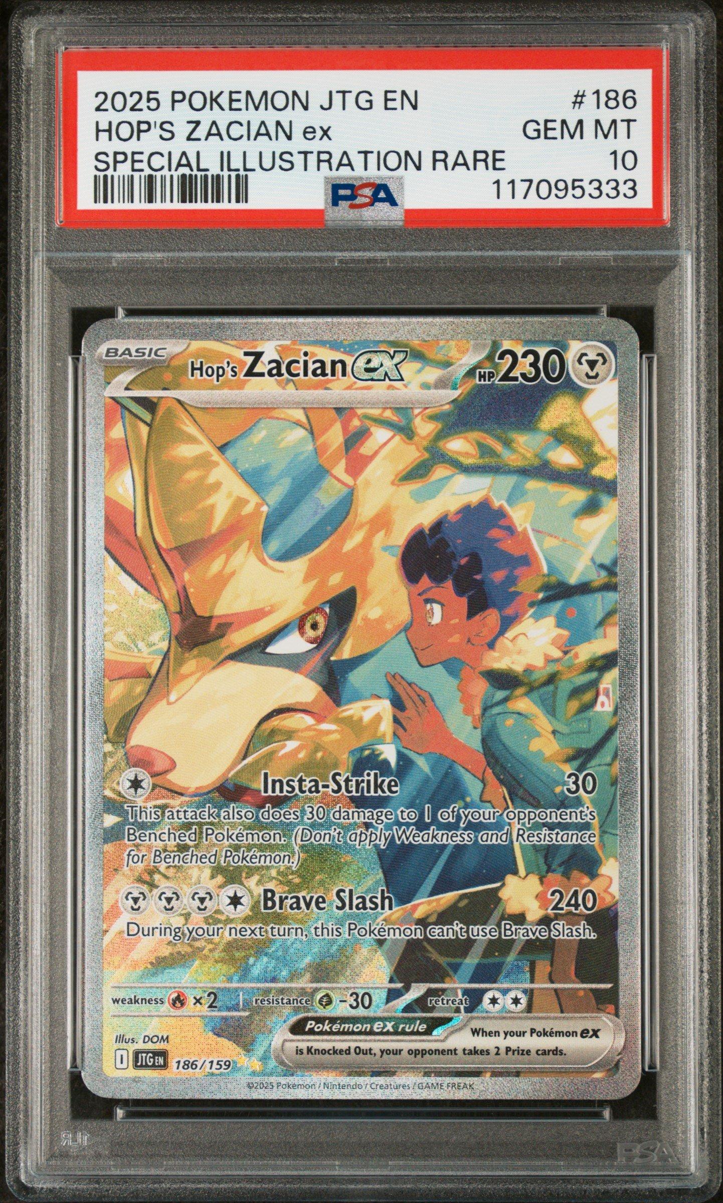 2025 Pokemon Jtg En-journey Together 186 Hop's Zacian Ex Special