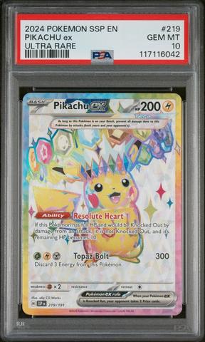 PSA10 PIKACHU EX ULTRA RARE 2連番 PSA 10 Pikachu ex SR UR Set 122 136/106 Super Electric