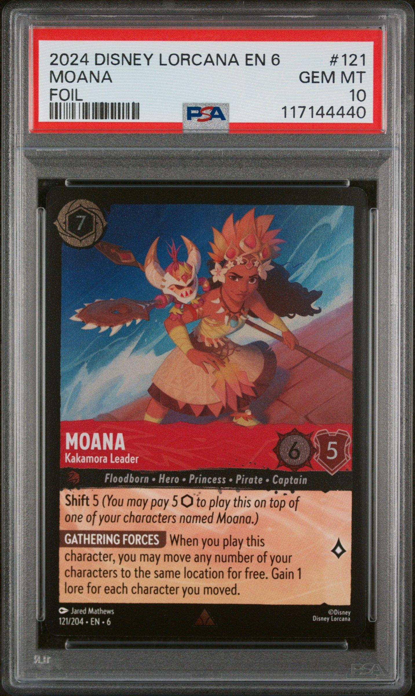 2024 Disney Lorcana En 6-azurite Sea 121 Moana - Kakamora Leader
