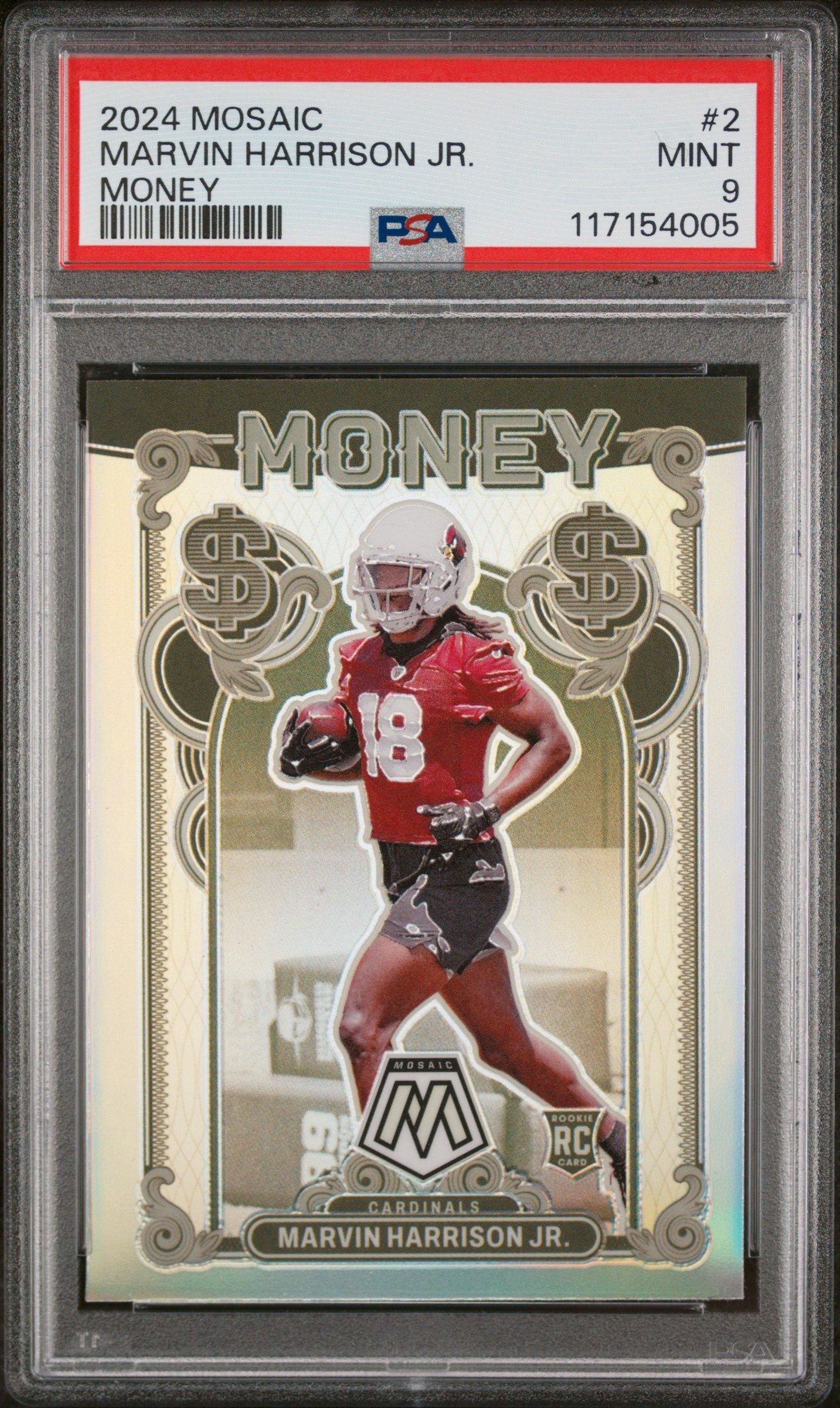 2024 Panini Mosaic Money 2 Marvin Harrison Jr. PSA 9