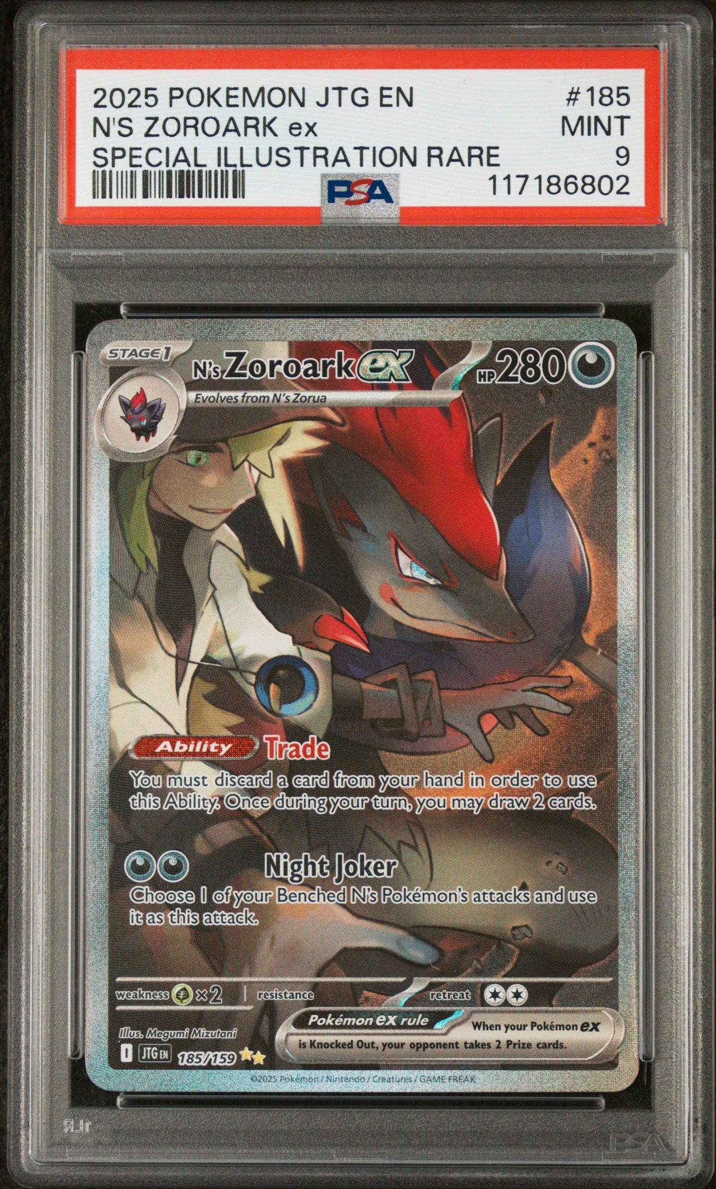 2025 Pokemon Jtg En-journey Together 185 N's Zoroark Ex Special