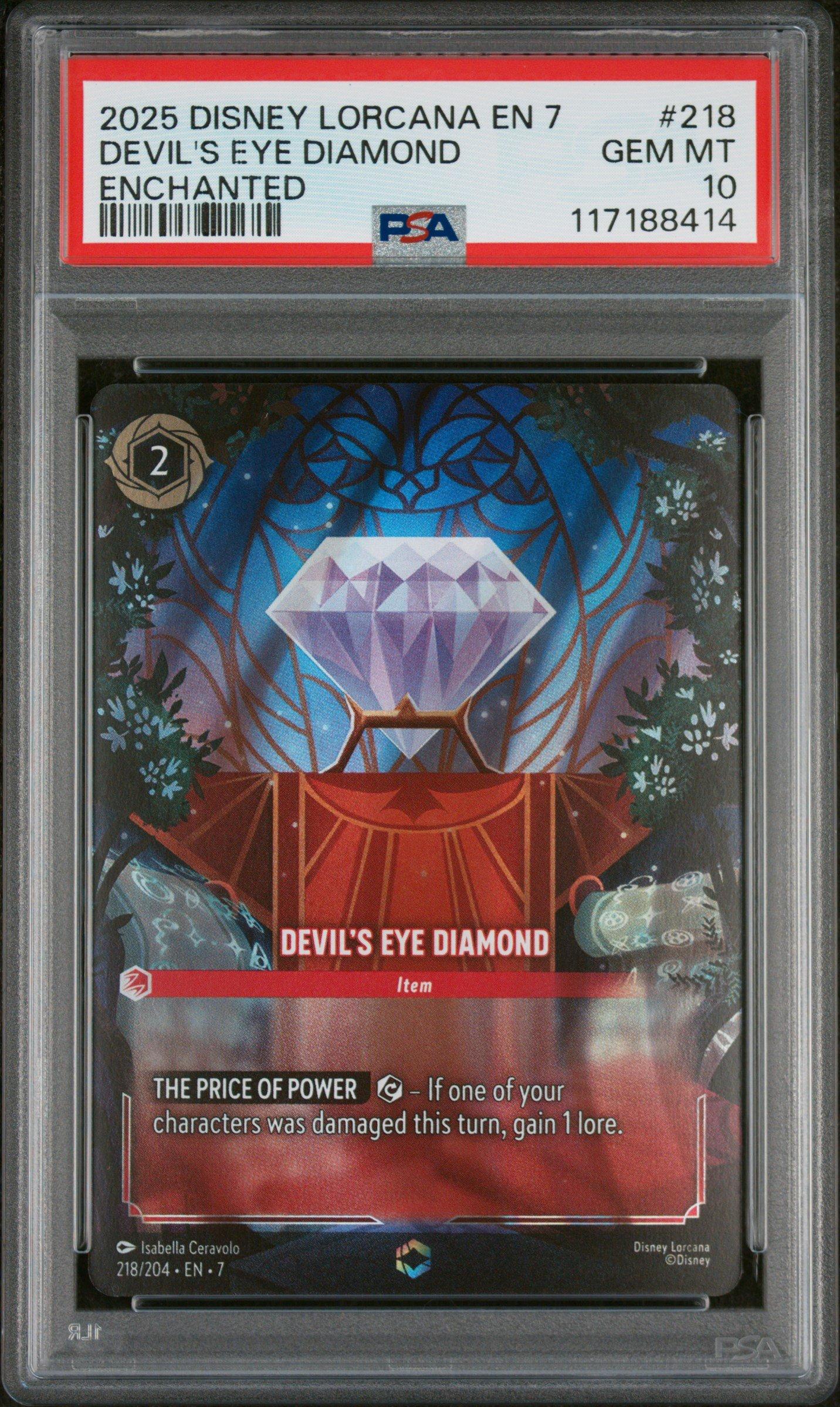 2025 Disney Lorcana En 7-archazia's Island 218 Devil's Eye Diamond