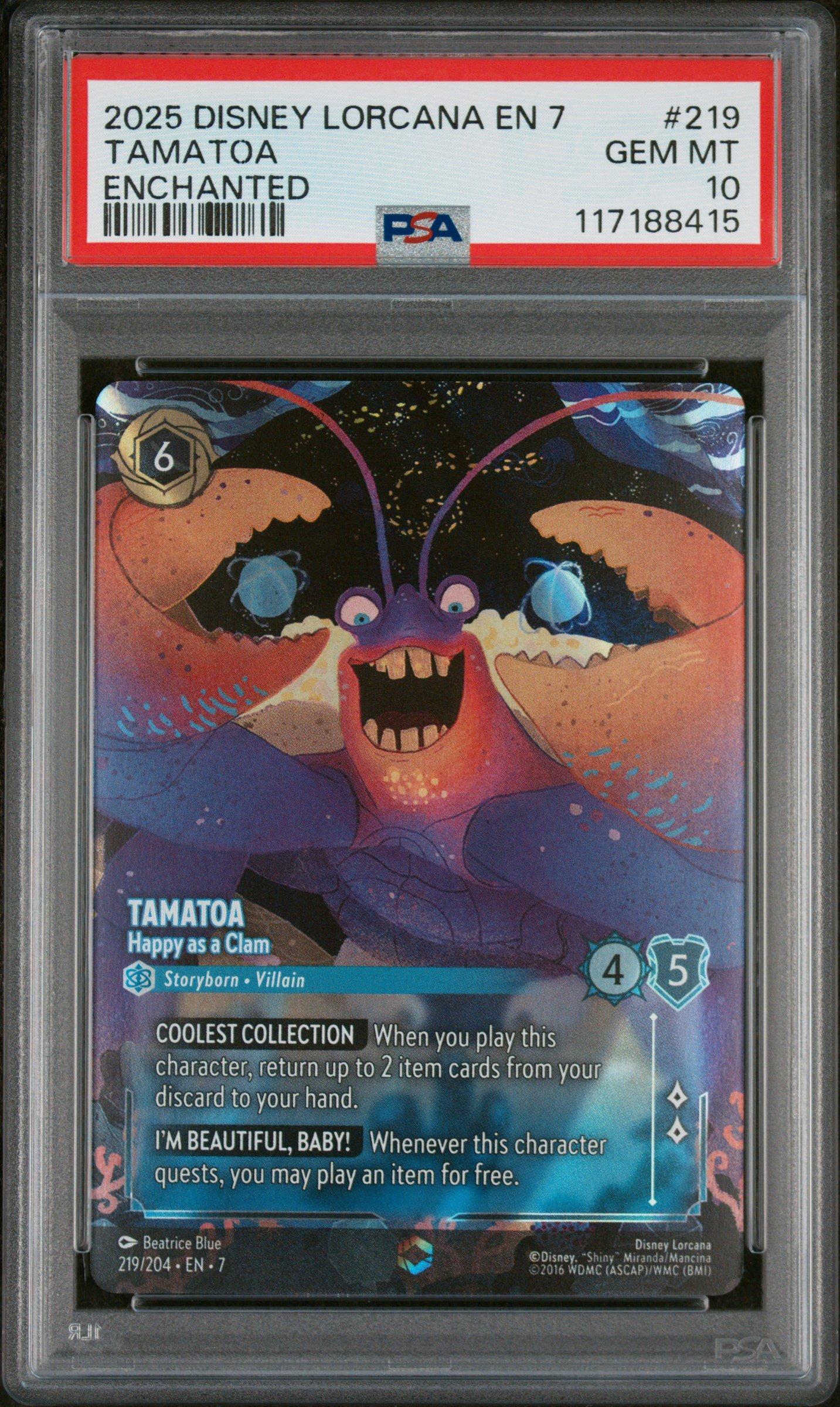 2025 Disney Lorcana En 7-archazia's Island 219 Tamatoa - Happy As