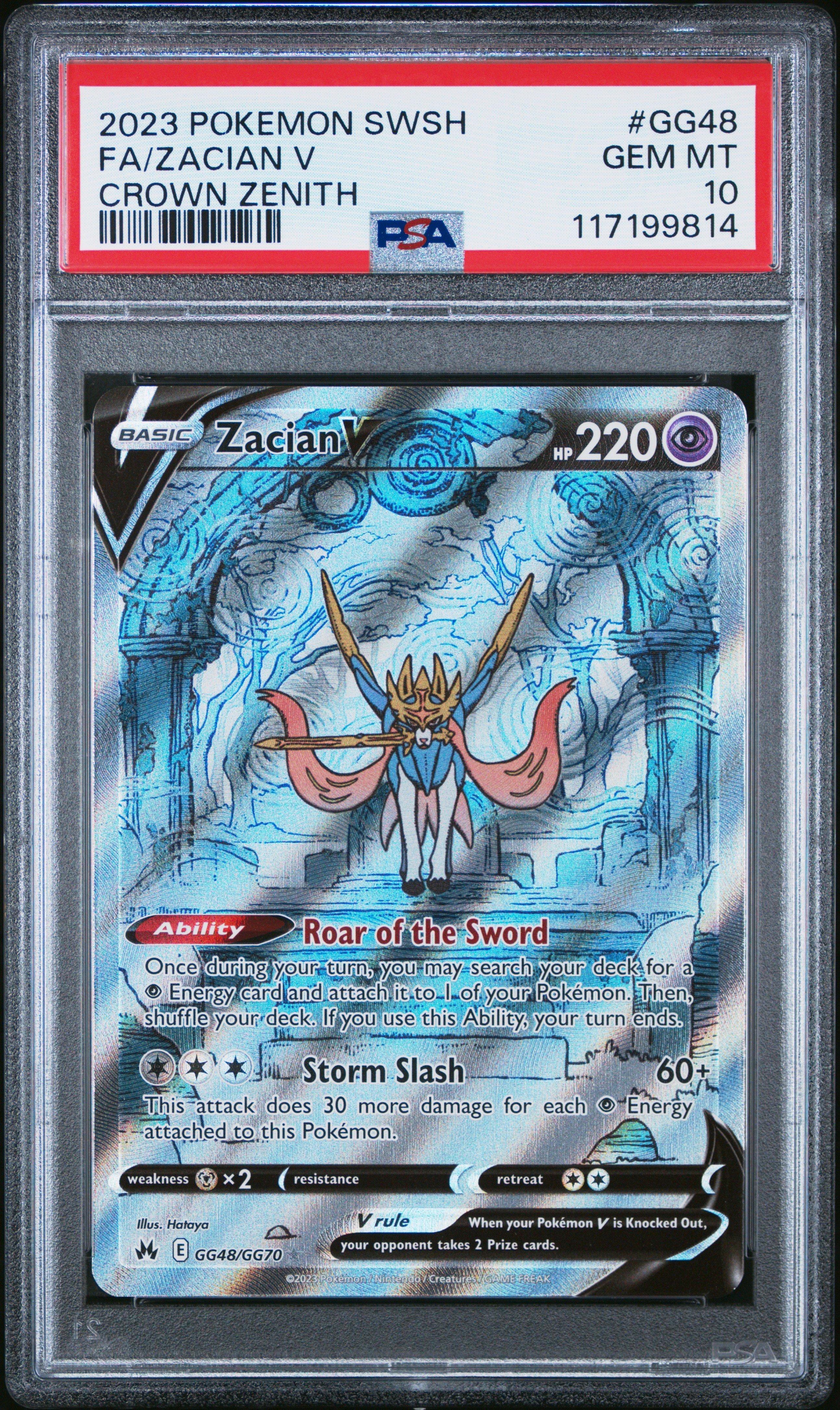 2023 Pokemon Sword And Shield Crown Zenith Gg48 Full Art/zacian V