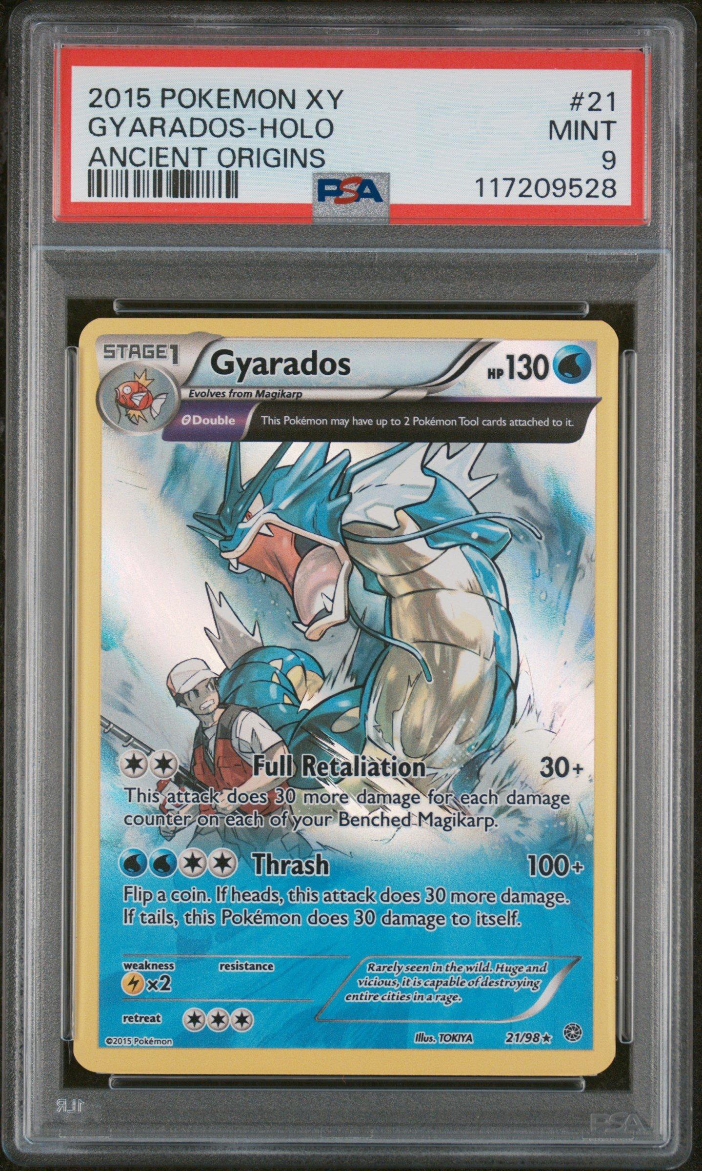 ギャラドス アンリミ シータ R xy 021 psa9 2015 Pokemon Xy Ancient Origins 21 Gyarados-holo PSA 9 Graded Card