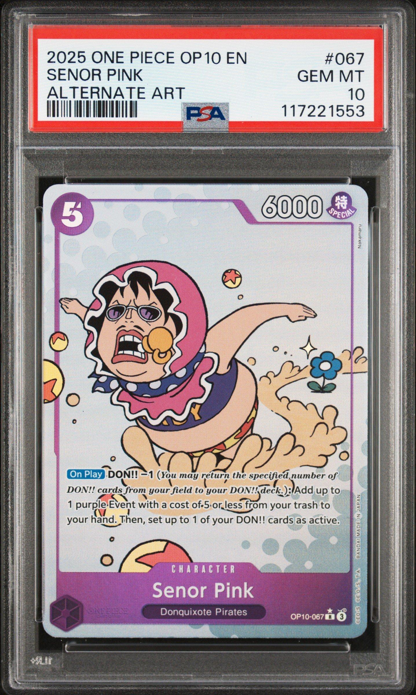 2025 One Piece Op10-royal Blood 067 Senor Pink Alternate Art PSA