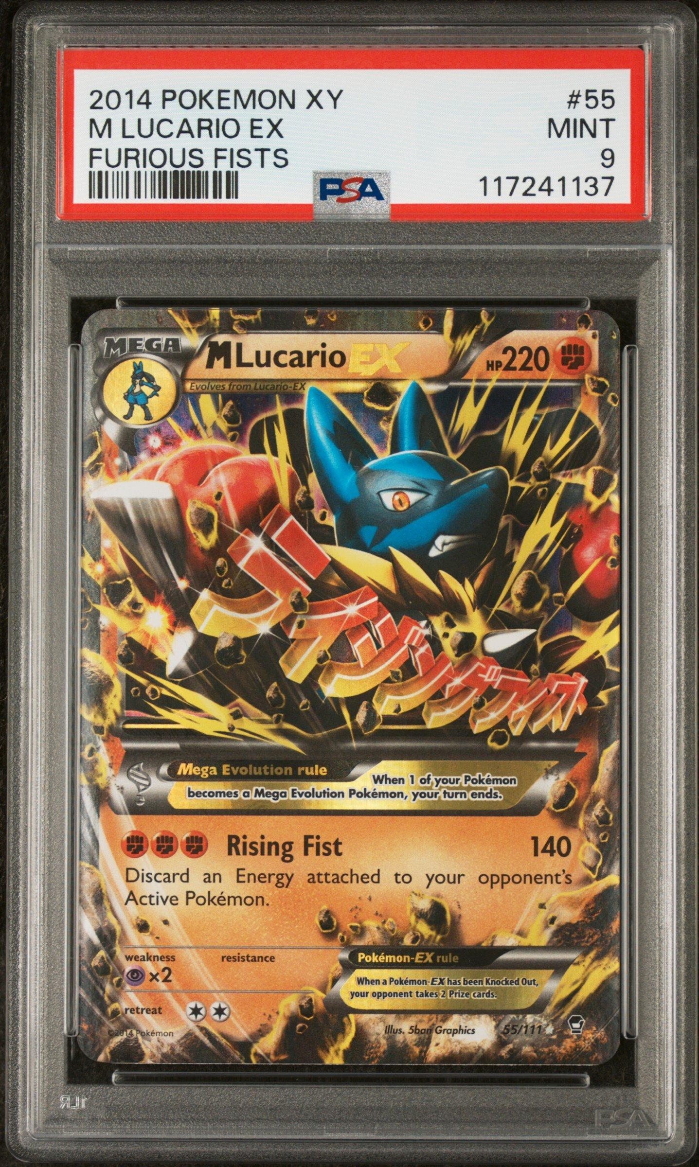 2014 Pokemon Xy Furious Fists M Lucario Ex PSA