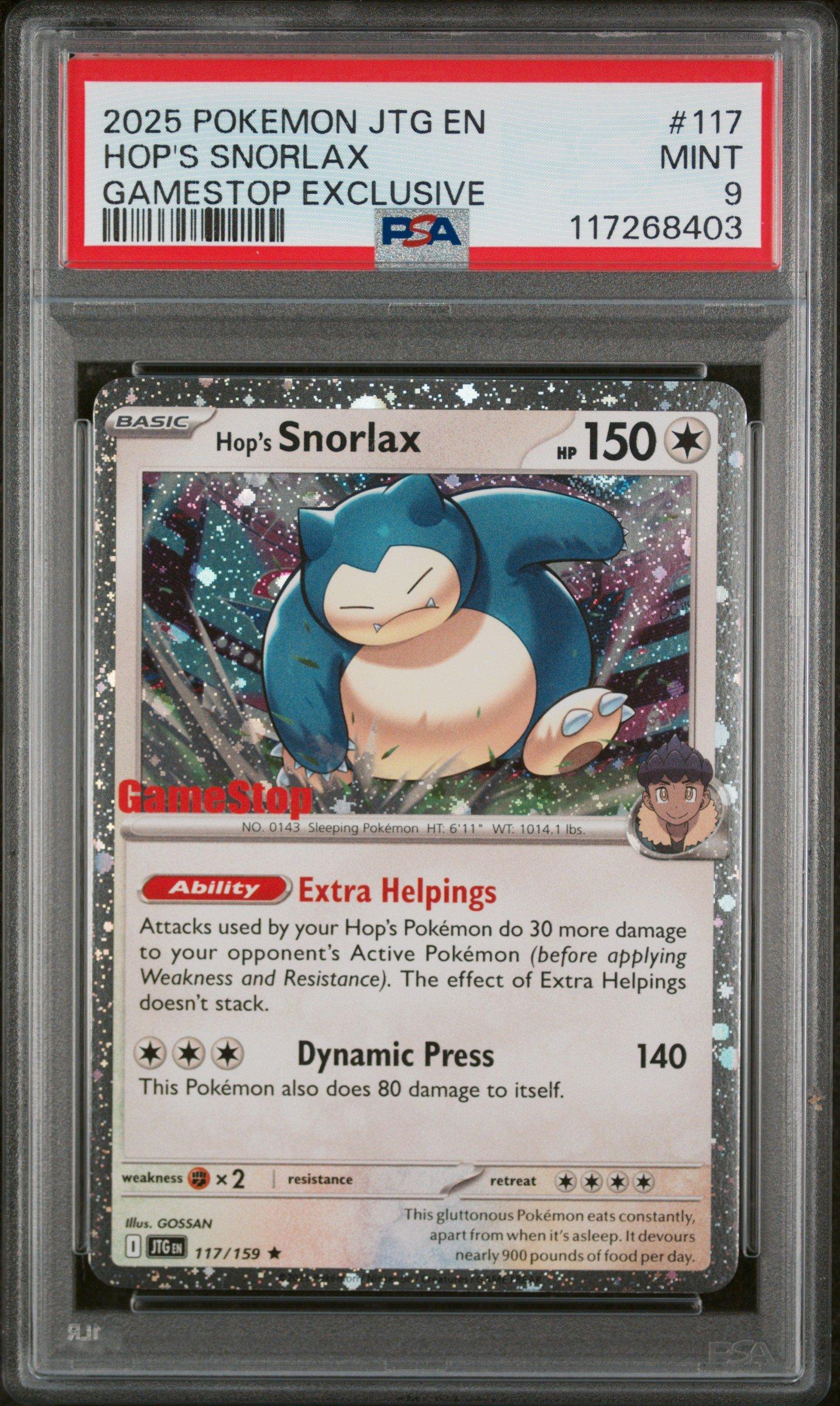 2025 Pokemon Jtg En-journey Together 117 Hop's Snorlax Gamestop