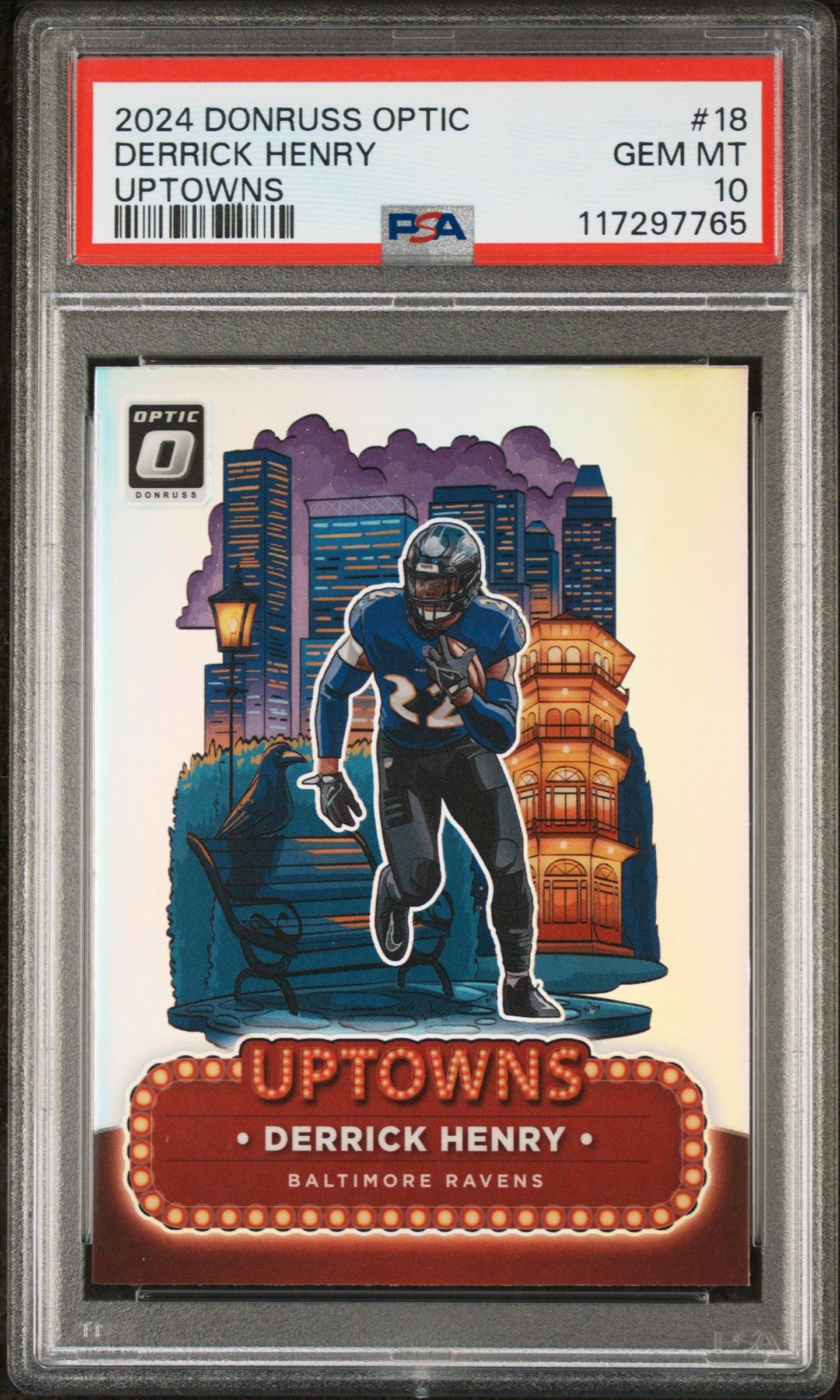 2024 Panini Donruss Optic Uptowns 18 Derrick Henry PSA 10