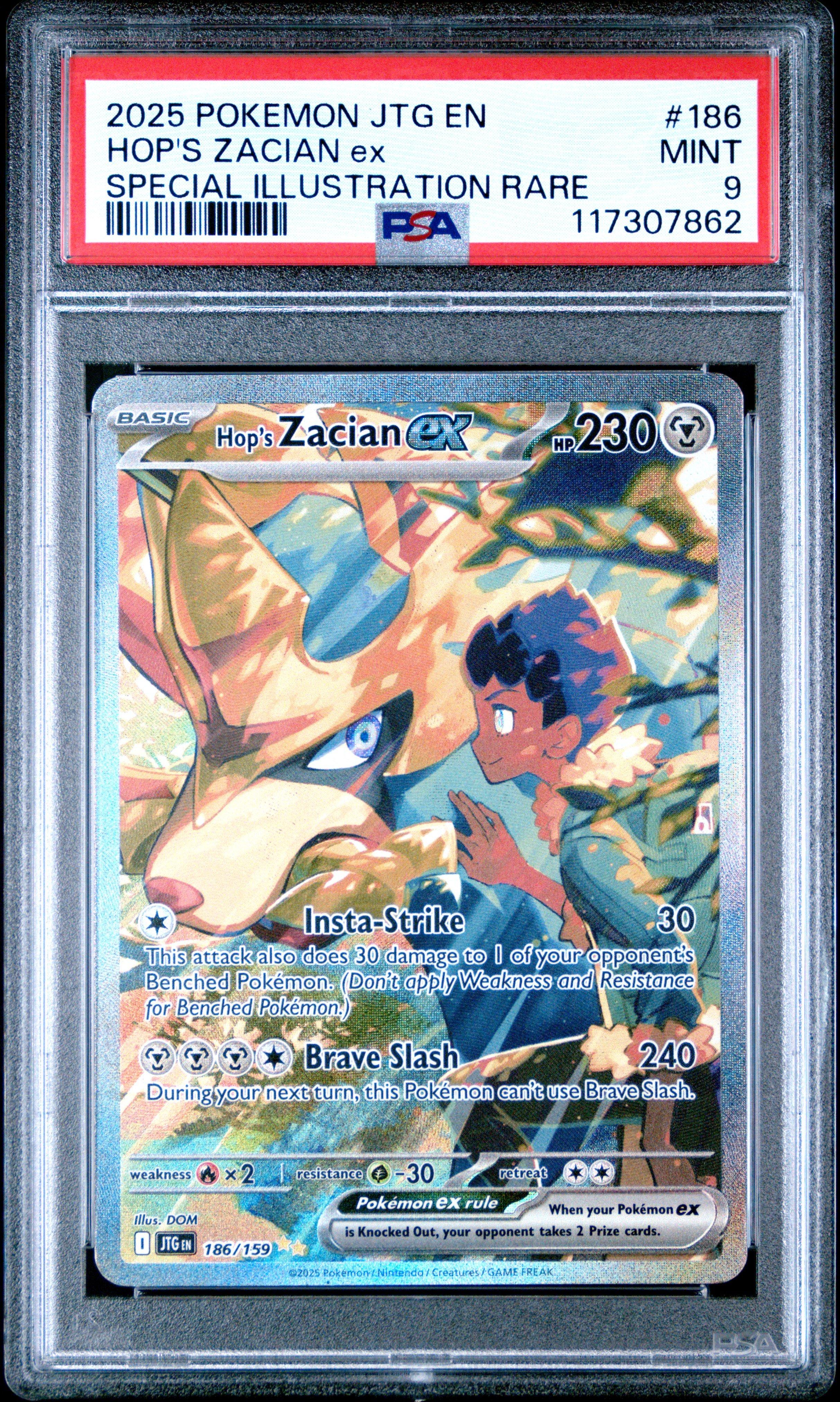 2025 Pokemon Jtg En-journey Together 186 Hop's Zacian Ex Special