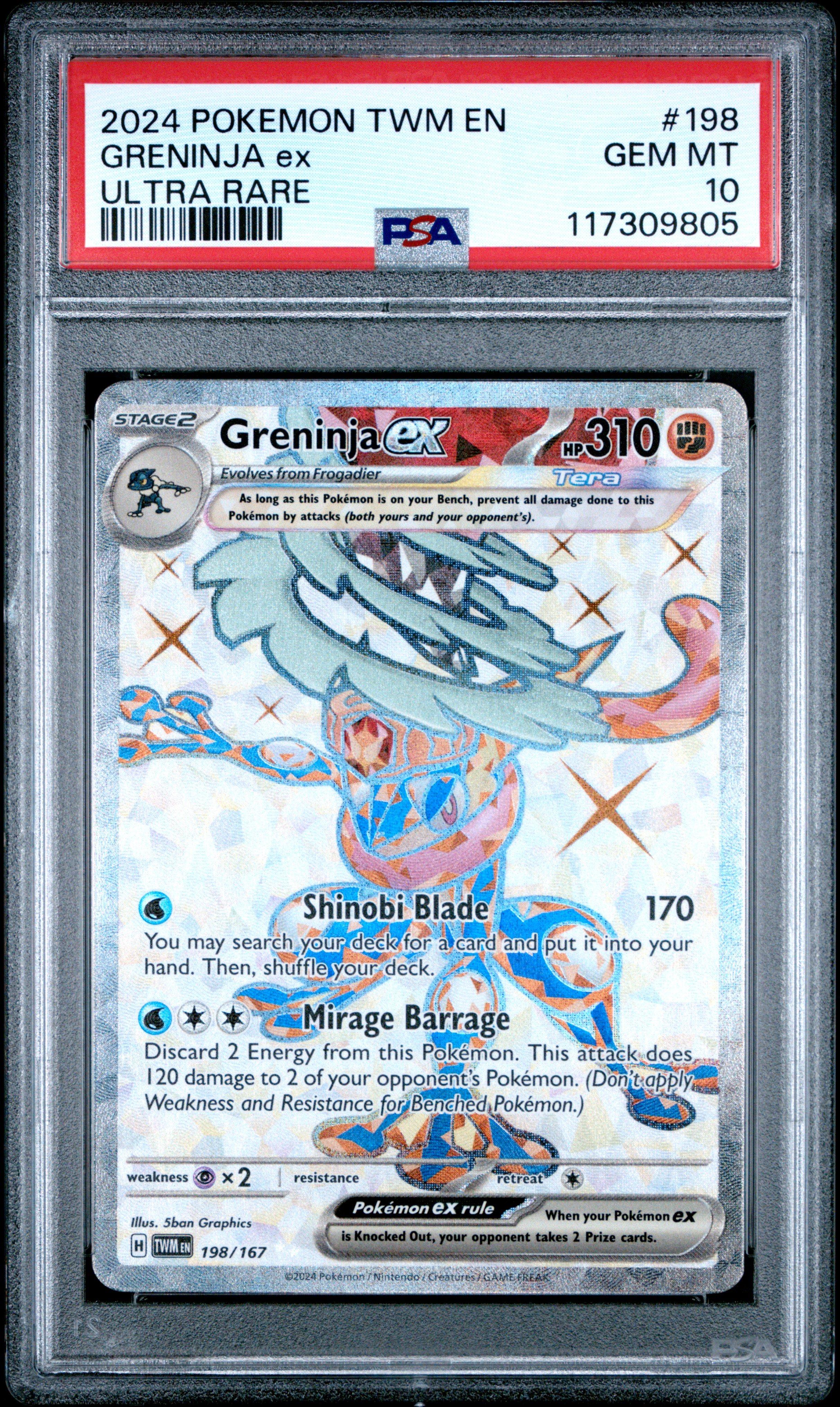 2024 Pokemon Twm En-twilight Masquerade 198 Greninja Ex Ultra Rare