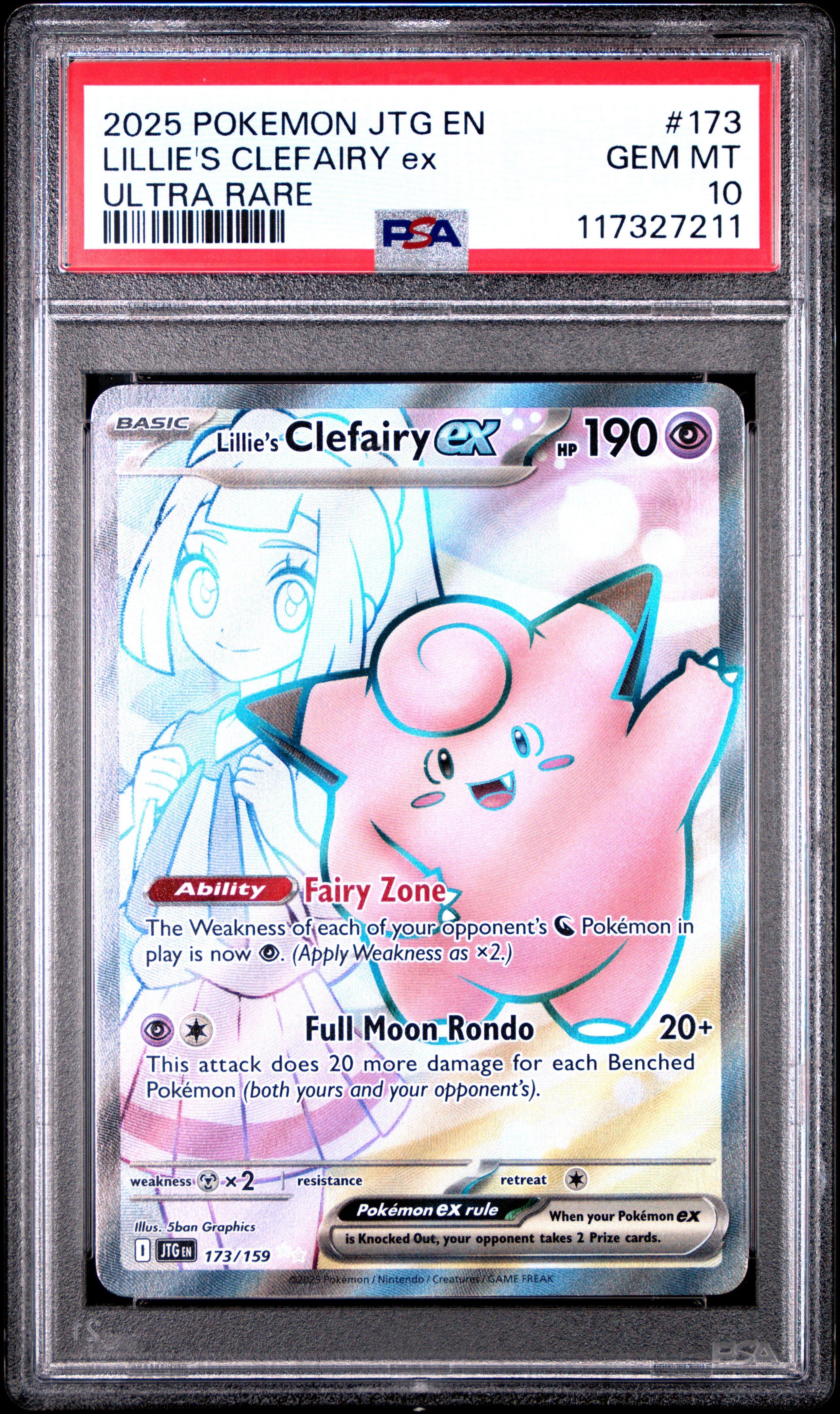 2025 Pokemon Jtg En-journey Together 173 Lillie's Clefairy Ex