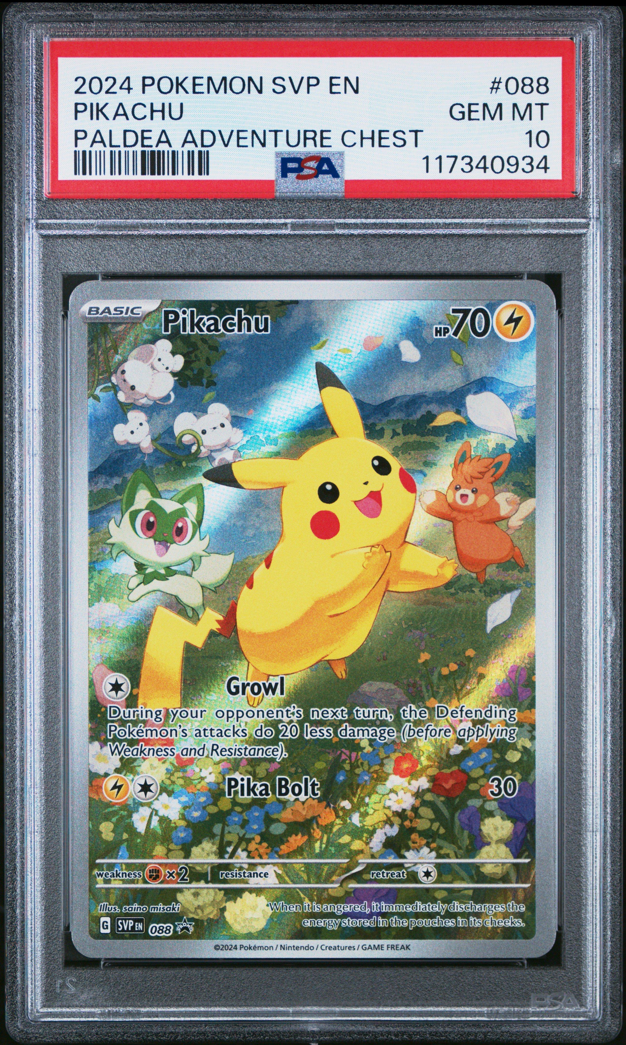 2024 Pokemon Svp En-sv Black Star Promo 088 Pikachu Paldea