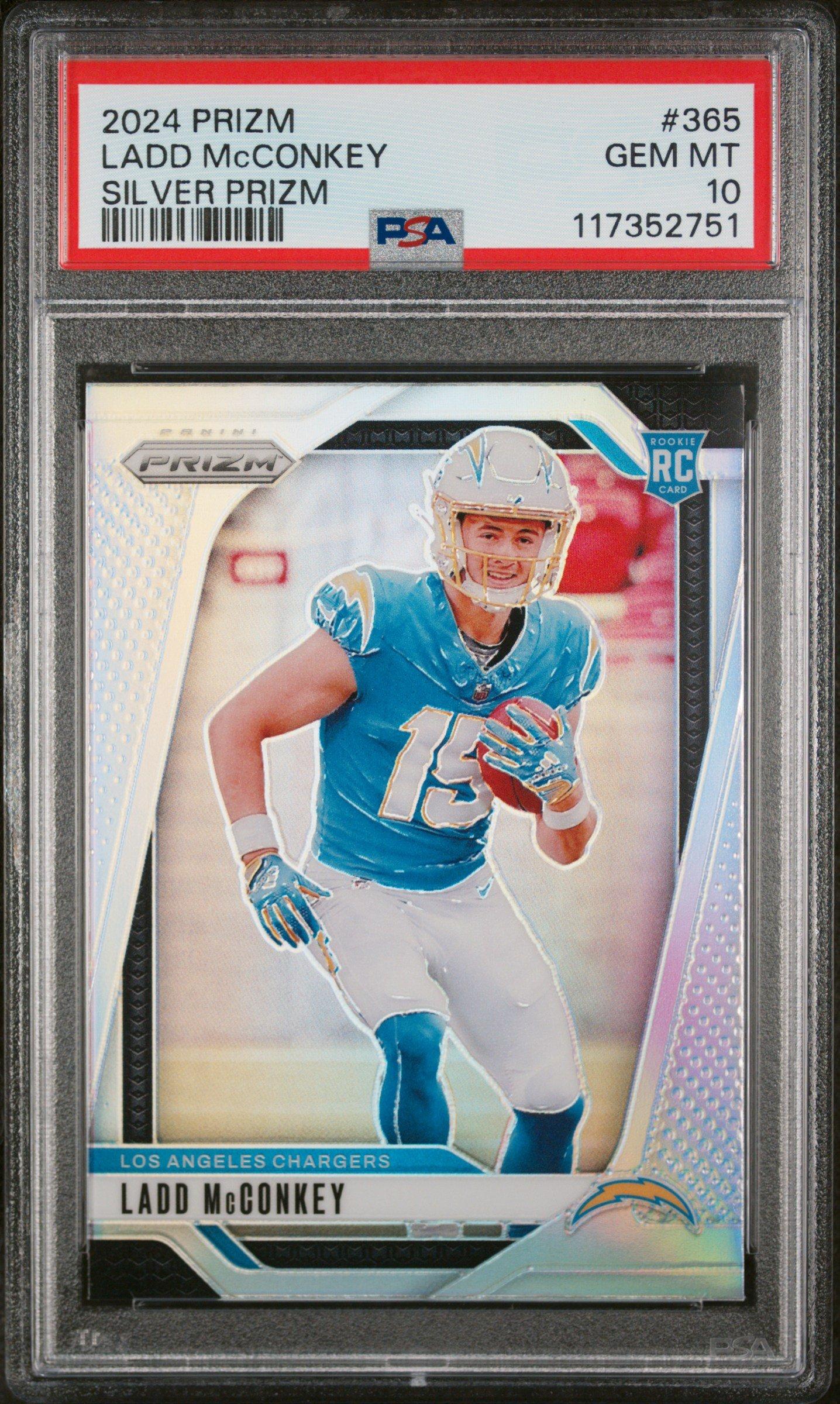 2024 Panini Prizm 365 Ladd Mcconkey Silver Prizm PSA 10