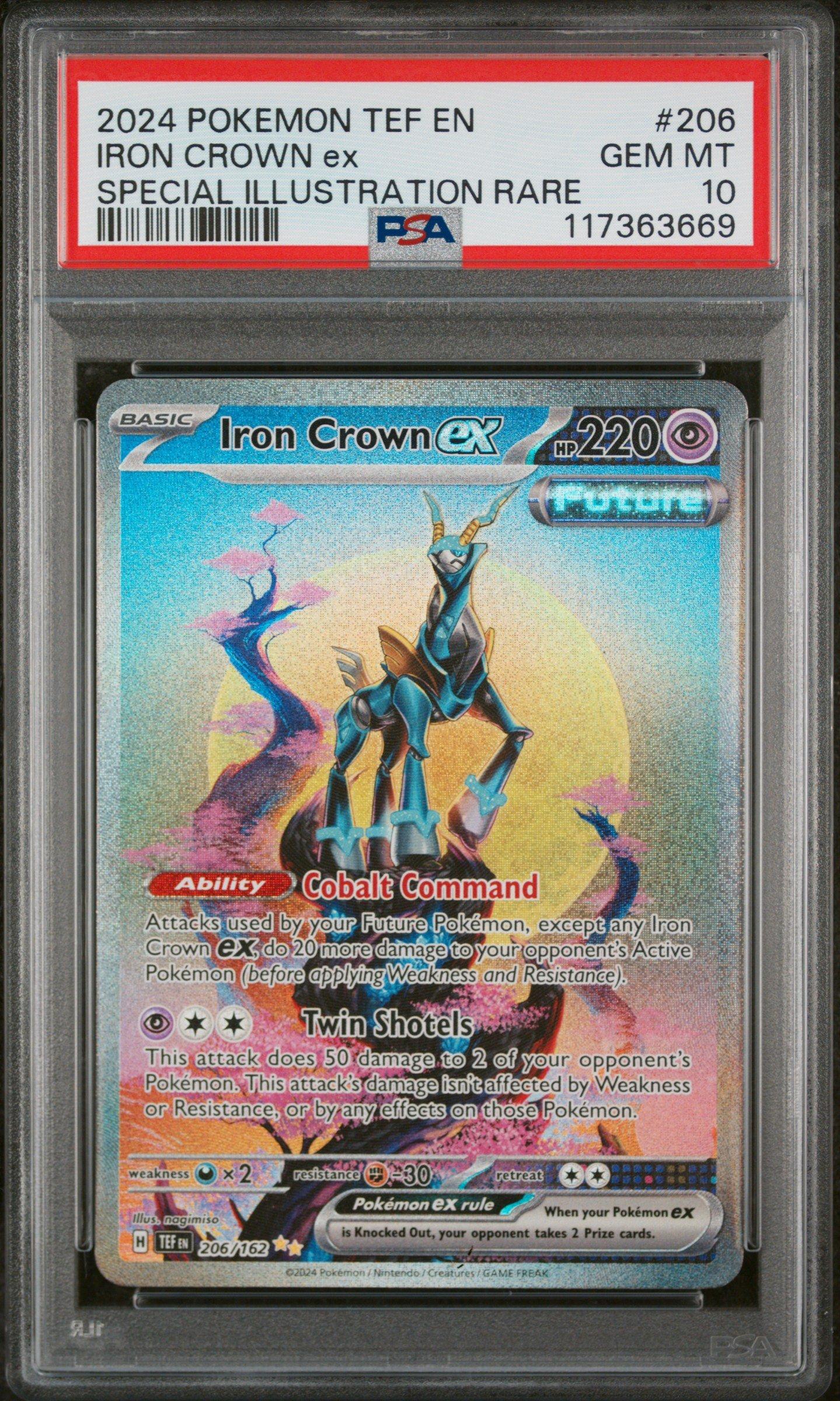 2024 Pokemon Tef En-temporal Forces 206 Iron Crown Ex Special Illustration  Rare PSA 10 Graded Card | GameStop