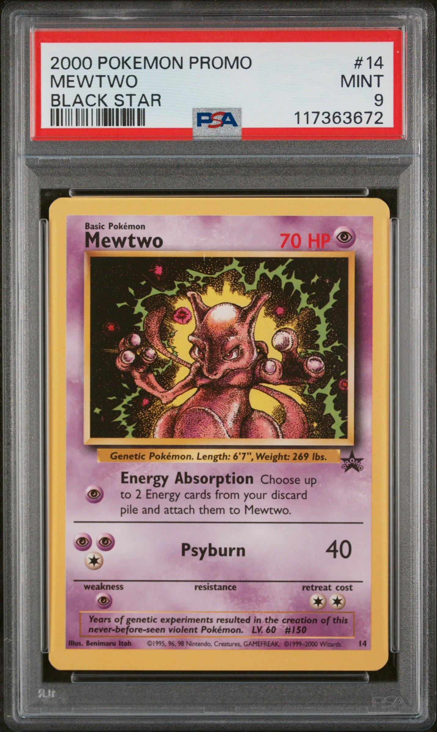 2000 mewtwo pokemon card (150) Topps Blue Logo Clear style setup or your main portfolio 2000 Pokemon Promo Black Star