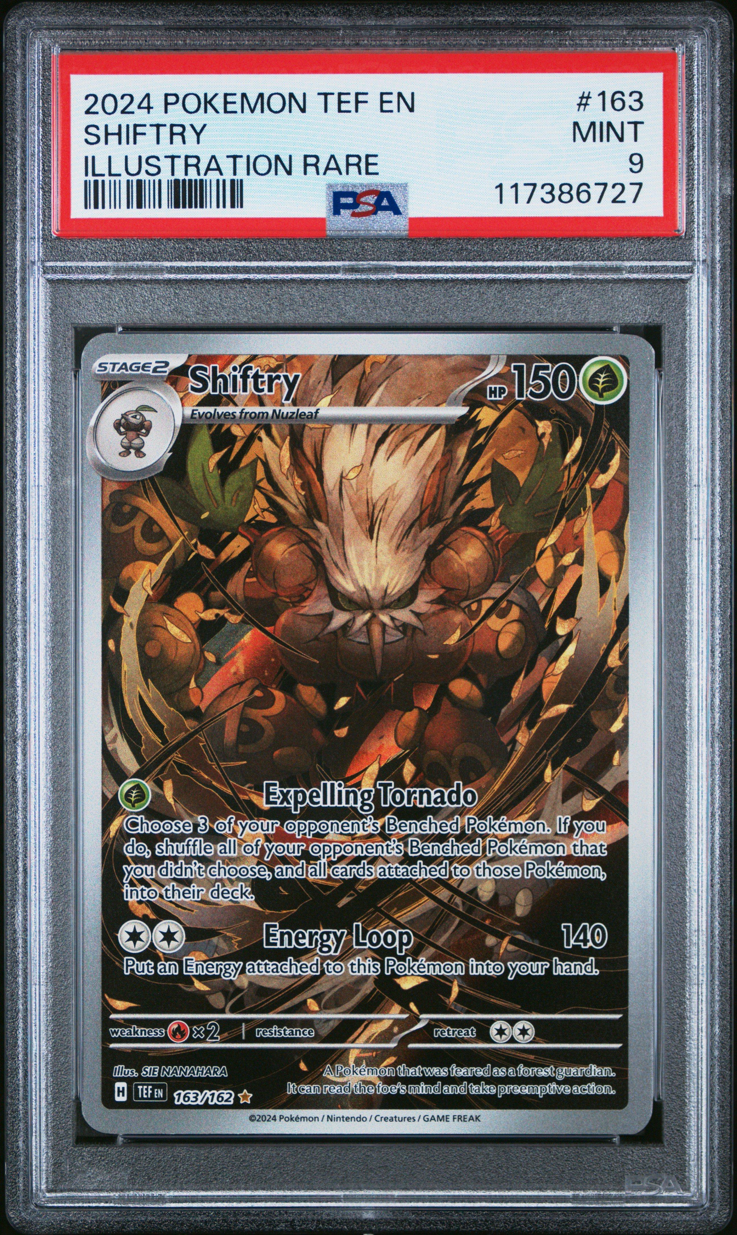 2024 Pokemon Tef En-temporal Forces 163 Shiftry Illustration Rare PSA 9  Graded Card | GameStop