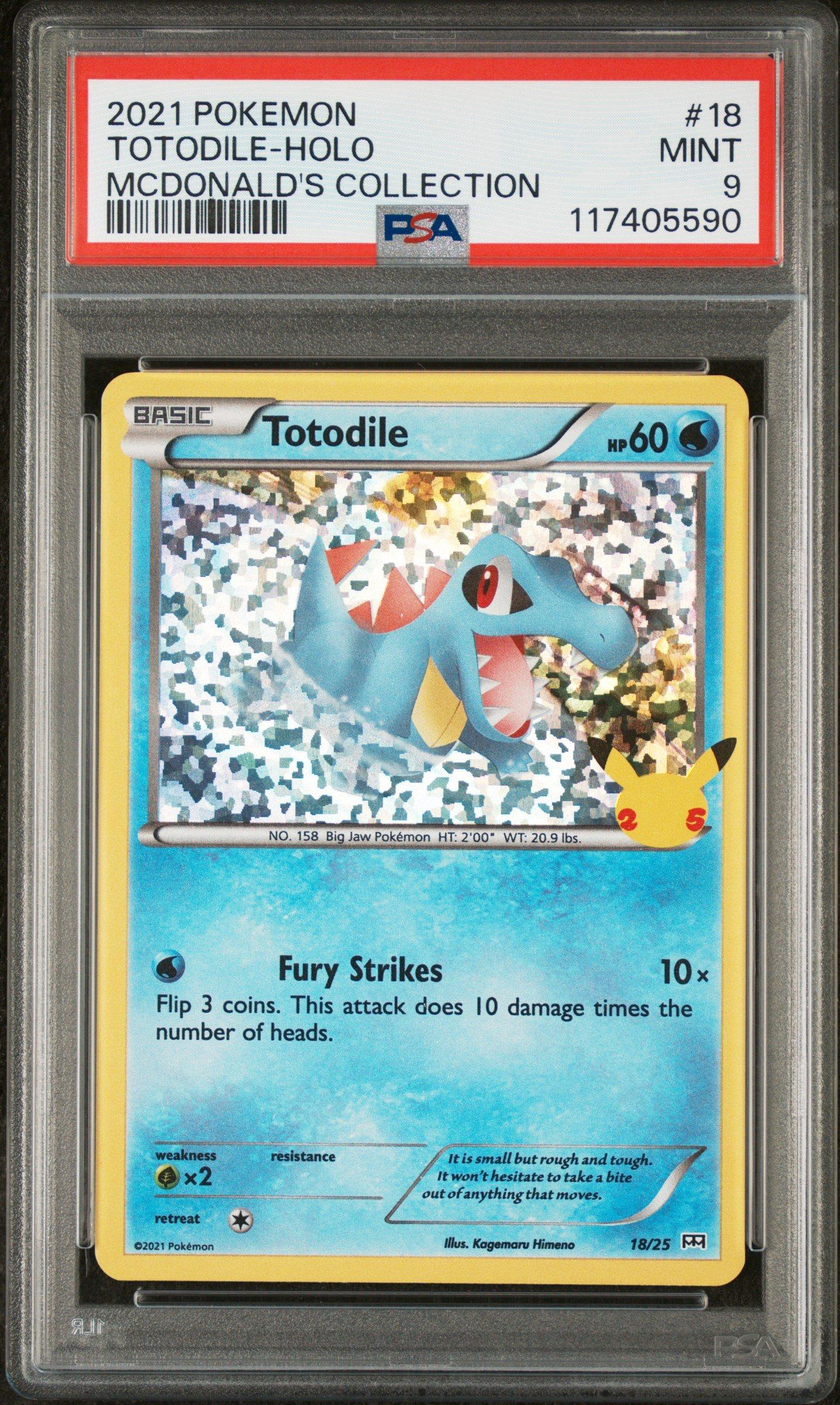 2021 Pokemon Mcdonald's Collection 18 Totodile-holo PSA 9