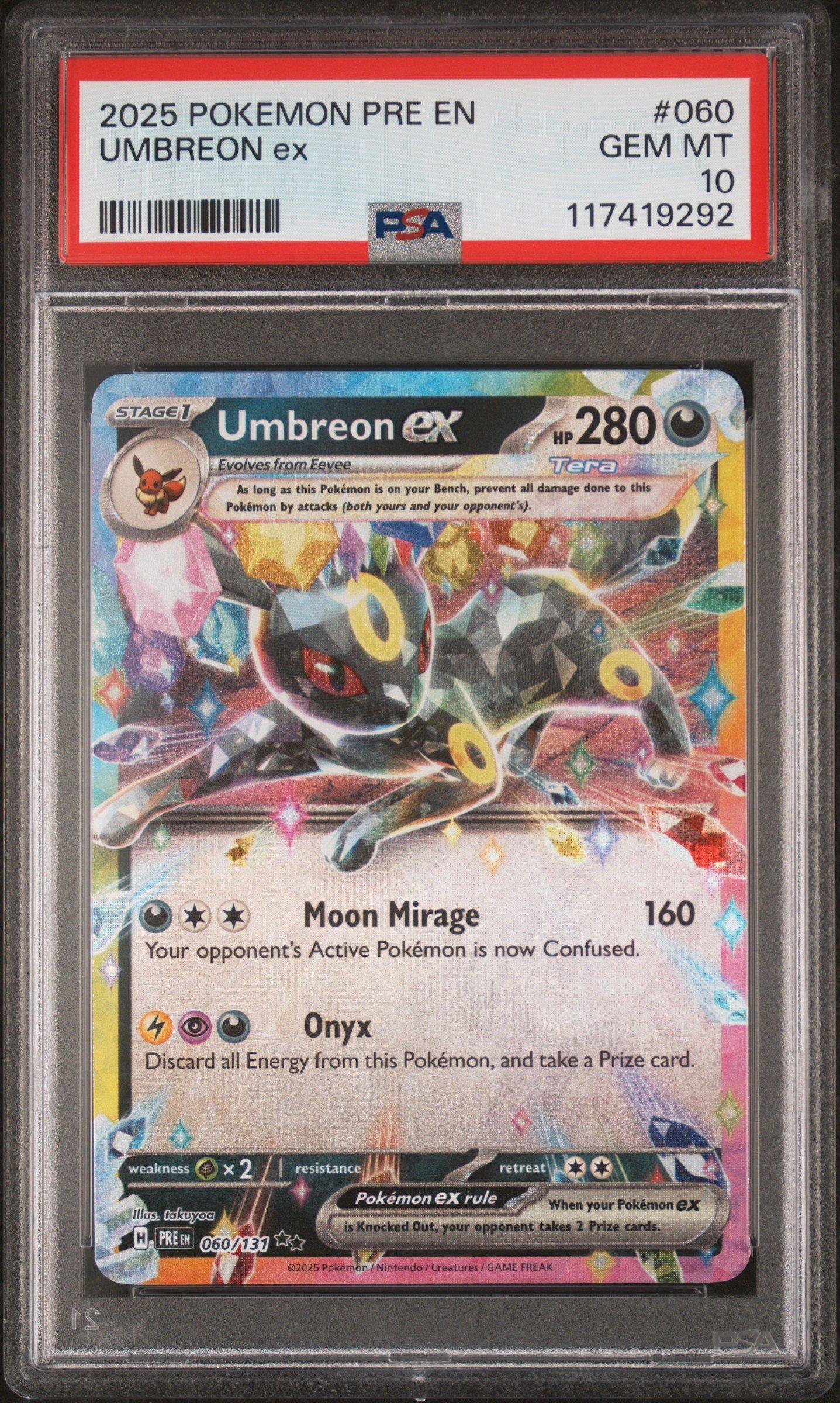 mega umbreon pokemon card TCG Assorted Cards - VMAX / / V / EX / GX / Holo Mint Celebrate the incredible history of the TCG hobby by adding this Umbreon VMAX 2021 Pokemon Evolving Skies Secret Rare #215 PSA Authenticated 9 Card to your vault 2025 Pokemon Pre En-prismatic Evolutions