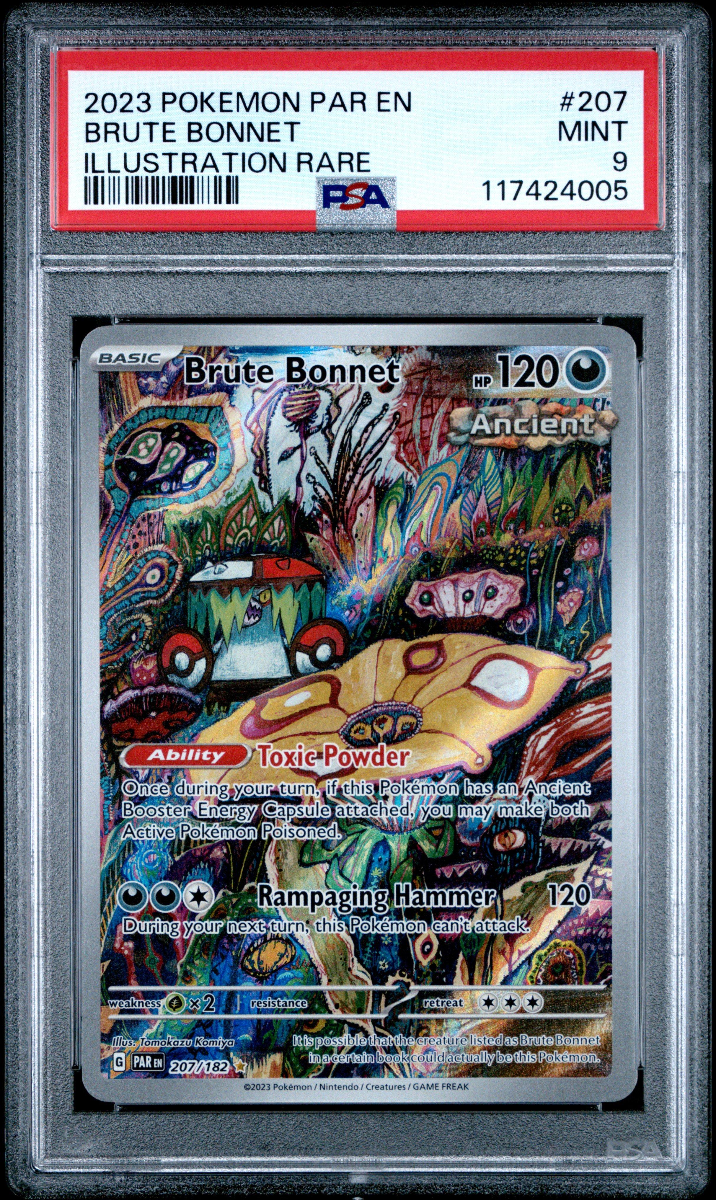 2023 Pokemon Par En-paradox Rift 207 Brute Bonnet Illustration