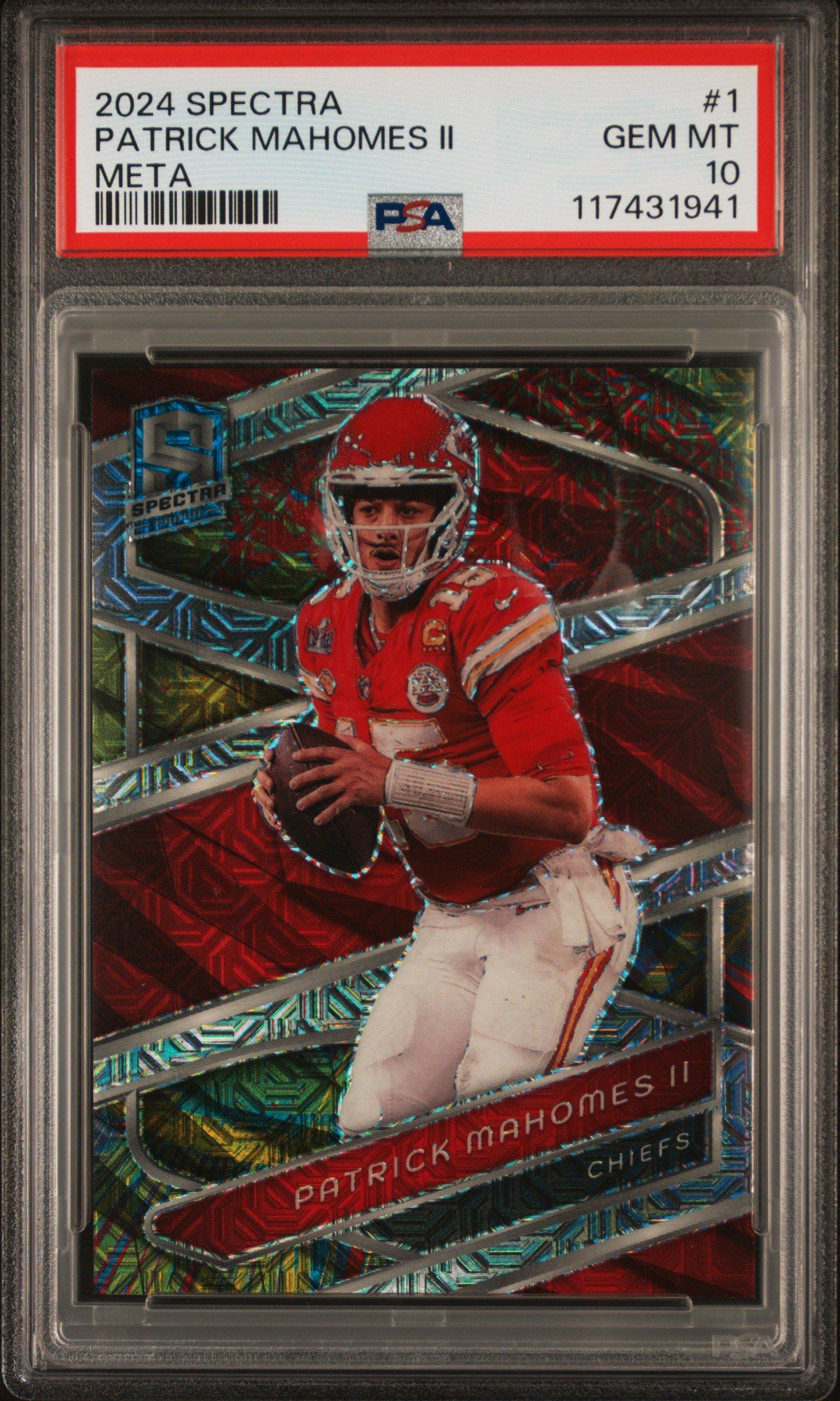 2024 Panini Spectra 1 Patrick Mahomes Ii Meta PSA 10 Graded Card