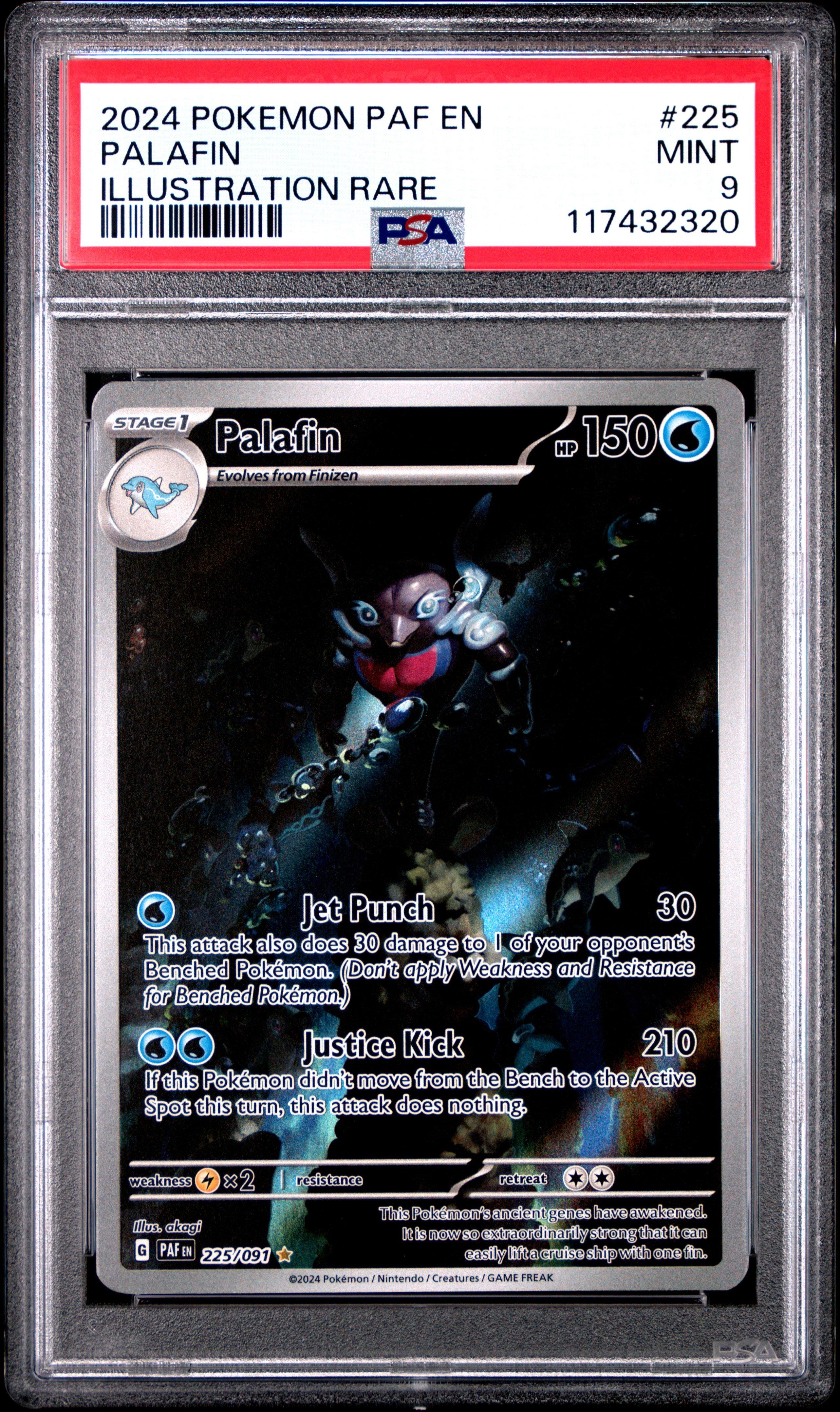 2024 Pokemon Paf En-paldean Fates 225 Palafin Illustration Rare