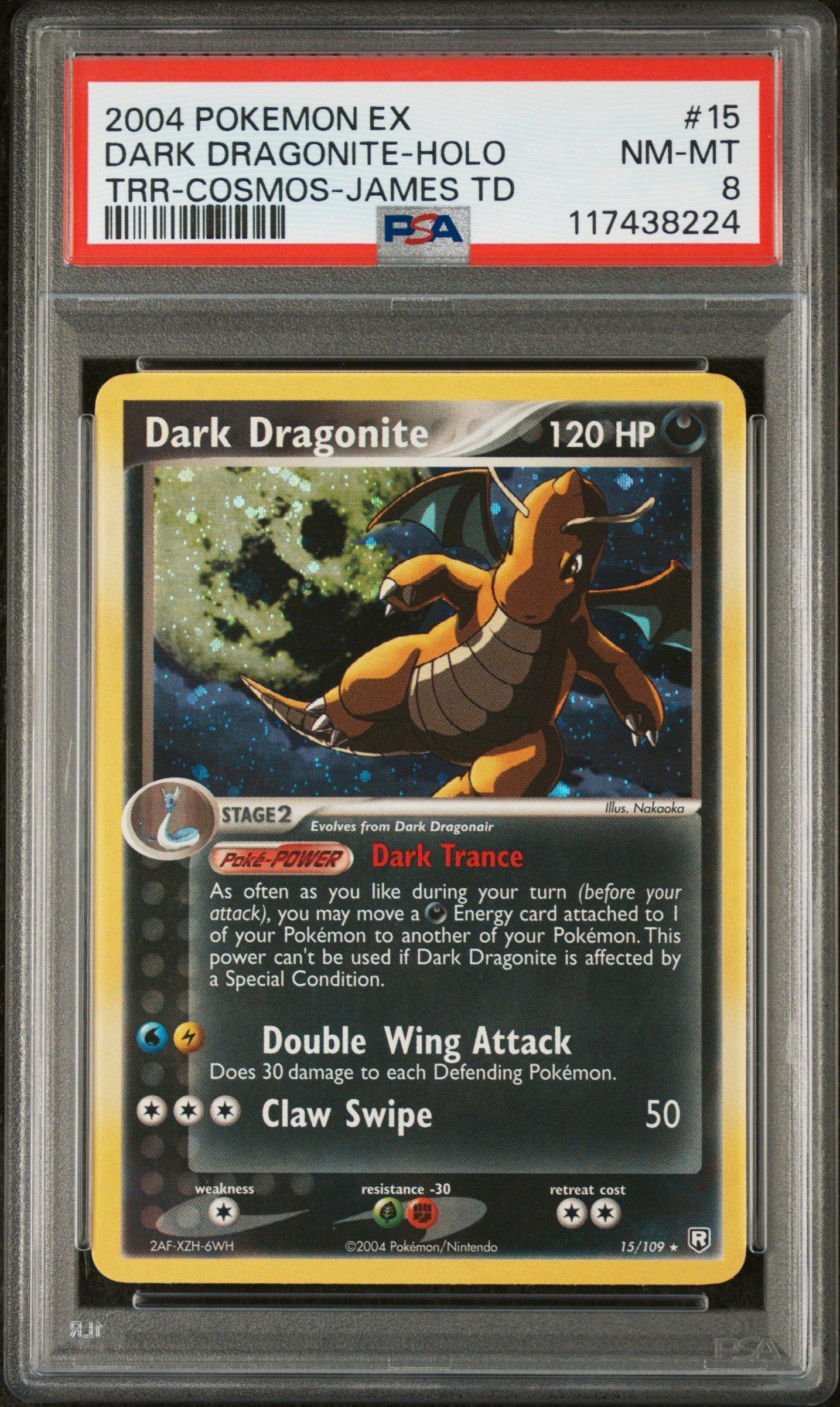 2004 Pokemon Ex Team Rocket Returns 15 Dark Dragonite-holo Cosmos