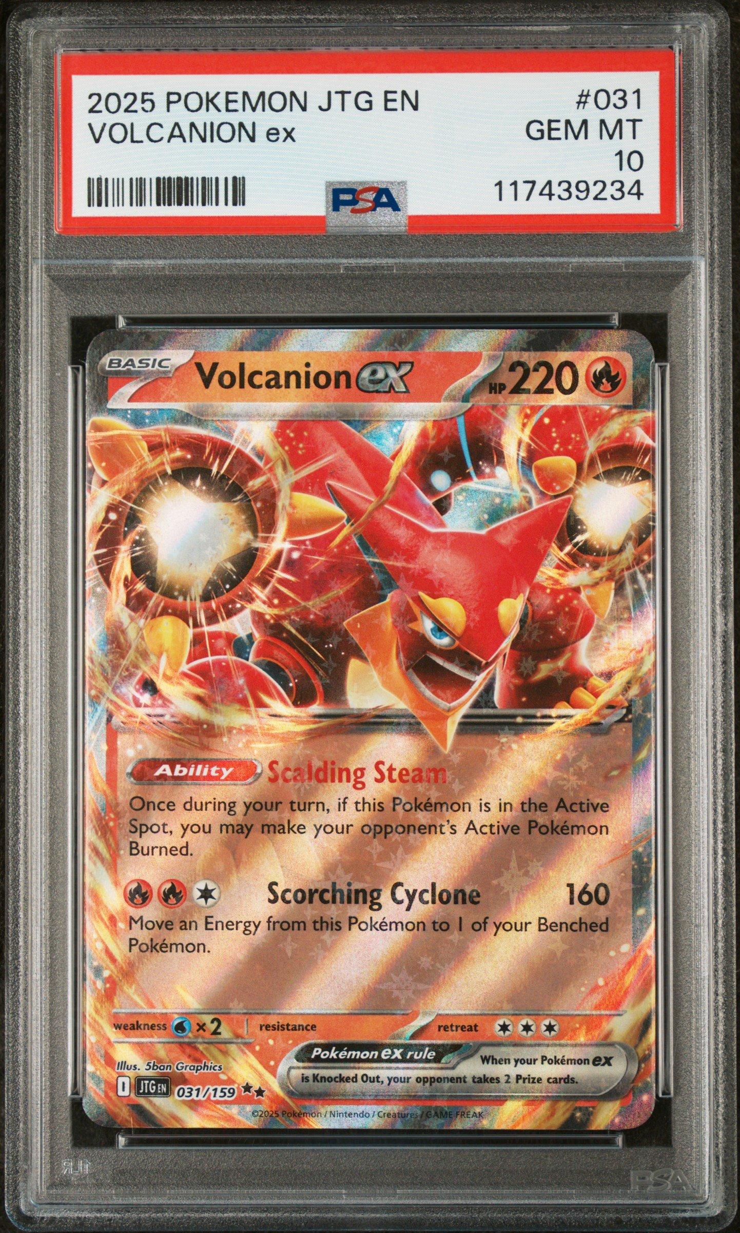 2025 Pokemon Jtg En-journey Together 031 Volcanion Ex PSA 10
