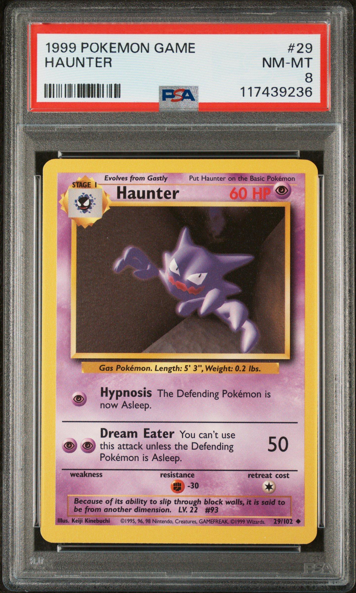 1999 Pokemon Game 29 Haunter PSA