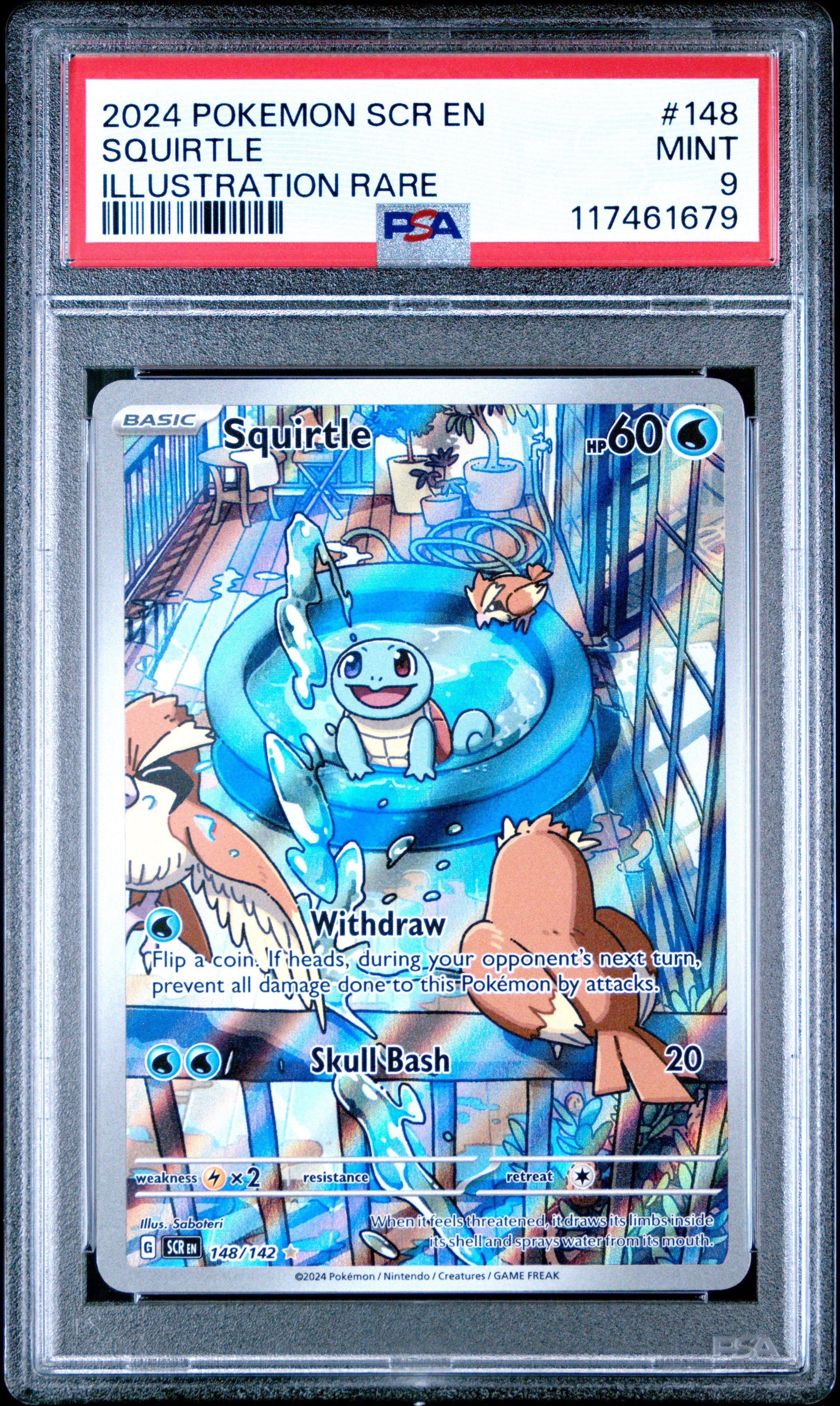 148 142 pokemon card Amazon.com: - Squirtle 148/142 Stellar Crown - Illustration Rare IR Pokemon - Squirtle 148/142 Stellar