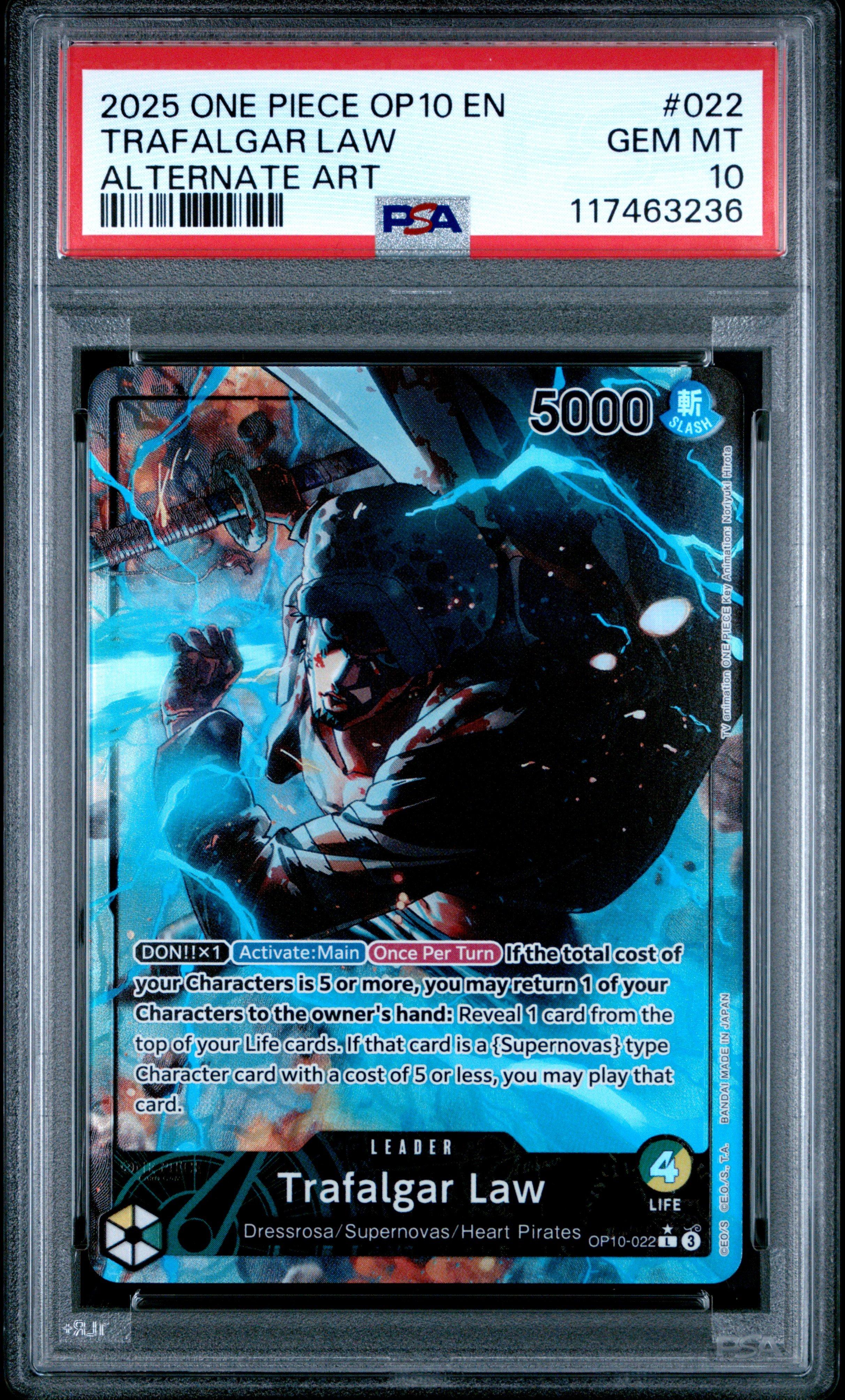2025 One Piece Op10-royal Blood 022 Trafalgar Law Alternate Art