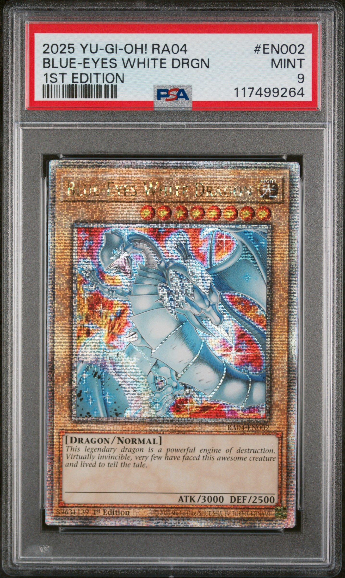 2025 Yu-gi-oh! Ra04-quarter Century Stampede En002 Blue-eyes White Dragon 1st Edition PSA