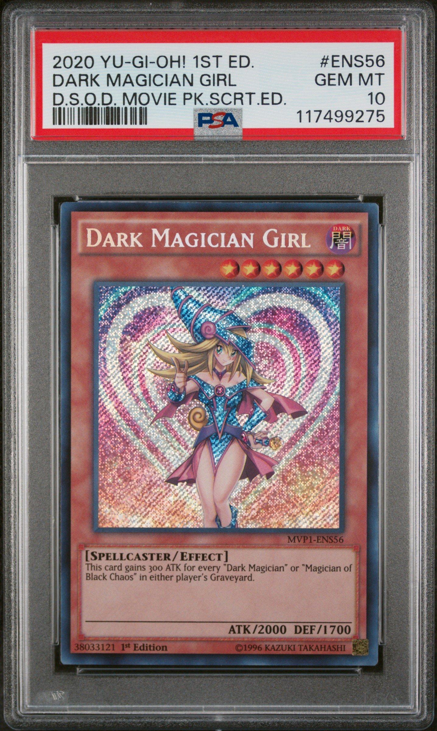 2020 Yu-gi-oh! The Dark Side Of Dimensions Movie Pack Secret Edition Ens56 Dark Magician Girl 1st Edition PSA
