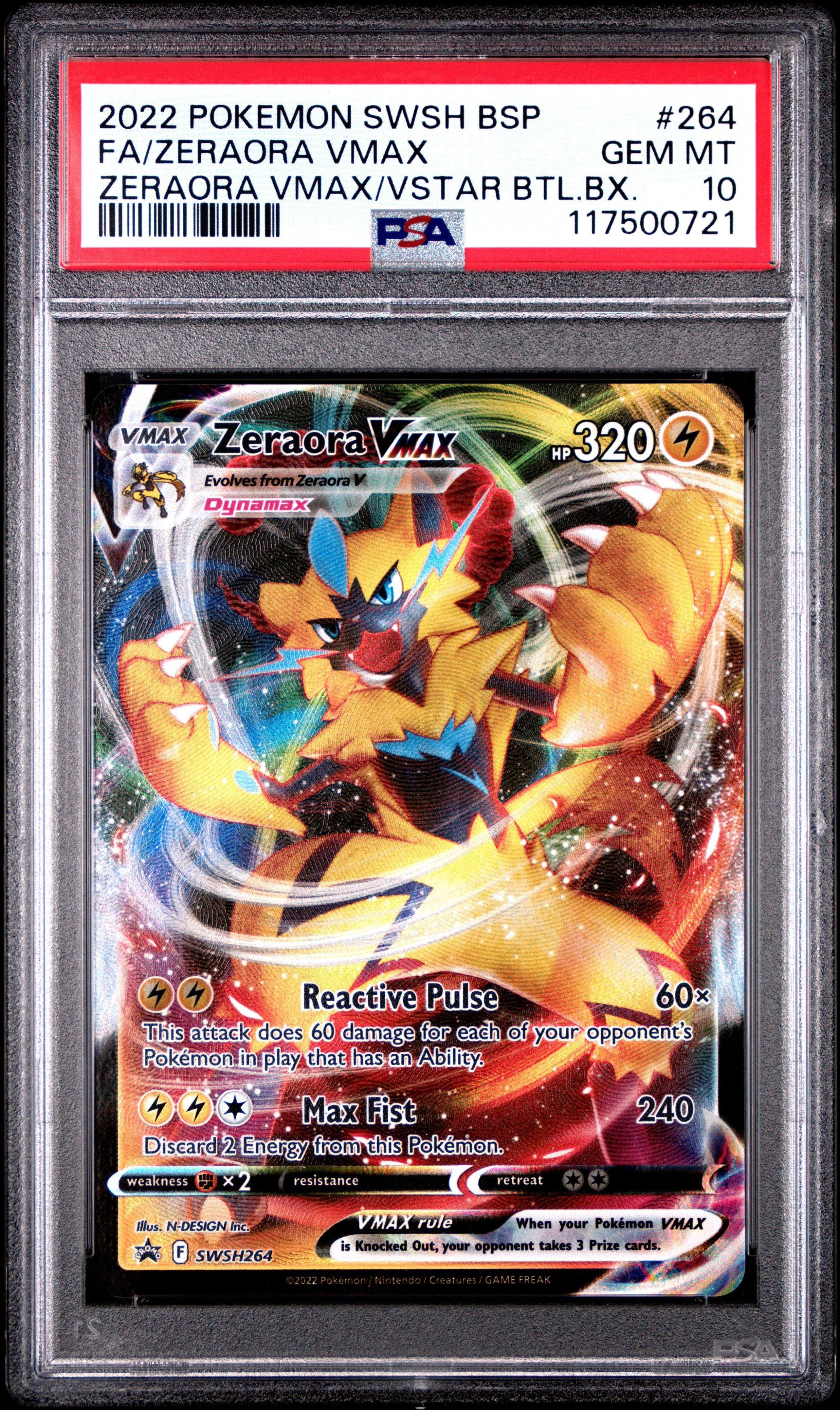 2022 Pokemon Swsh Black Star Promo 264 Full Art/zeraora Vmax