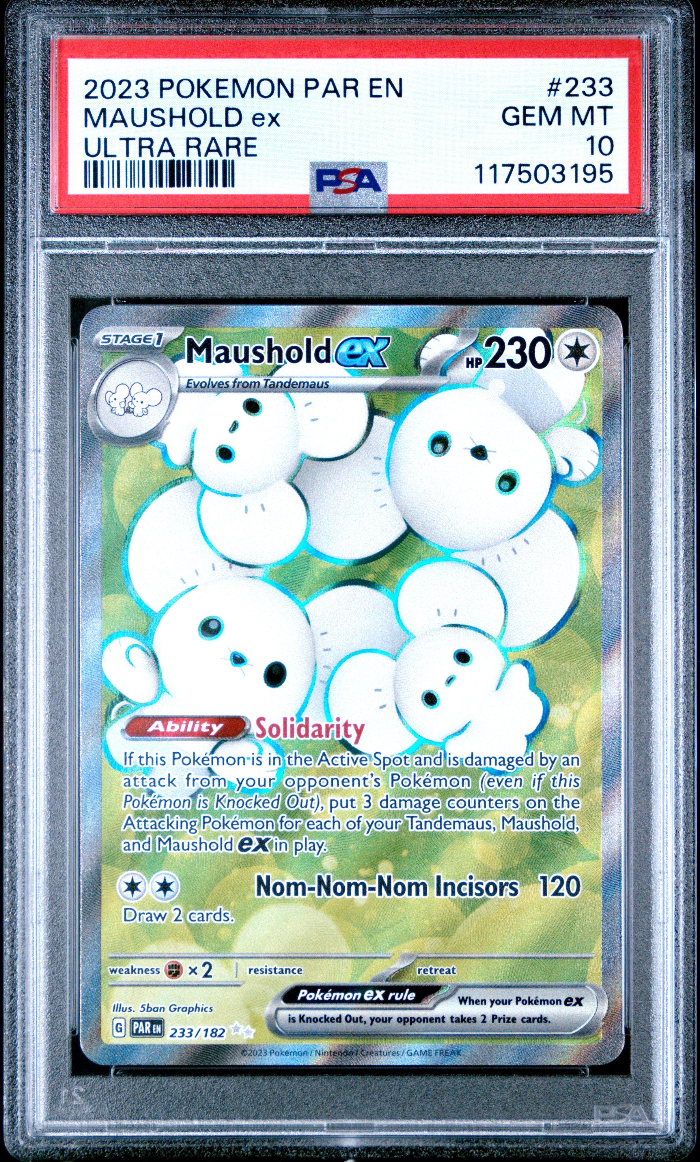 2023 Pokemon Par En-paradox Rift 233 Maushold Ex Ultra Rare PSA 10 Graded  Card | GameStop