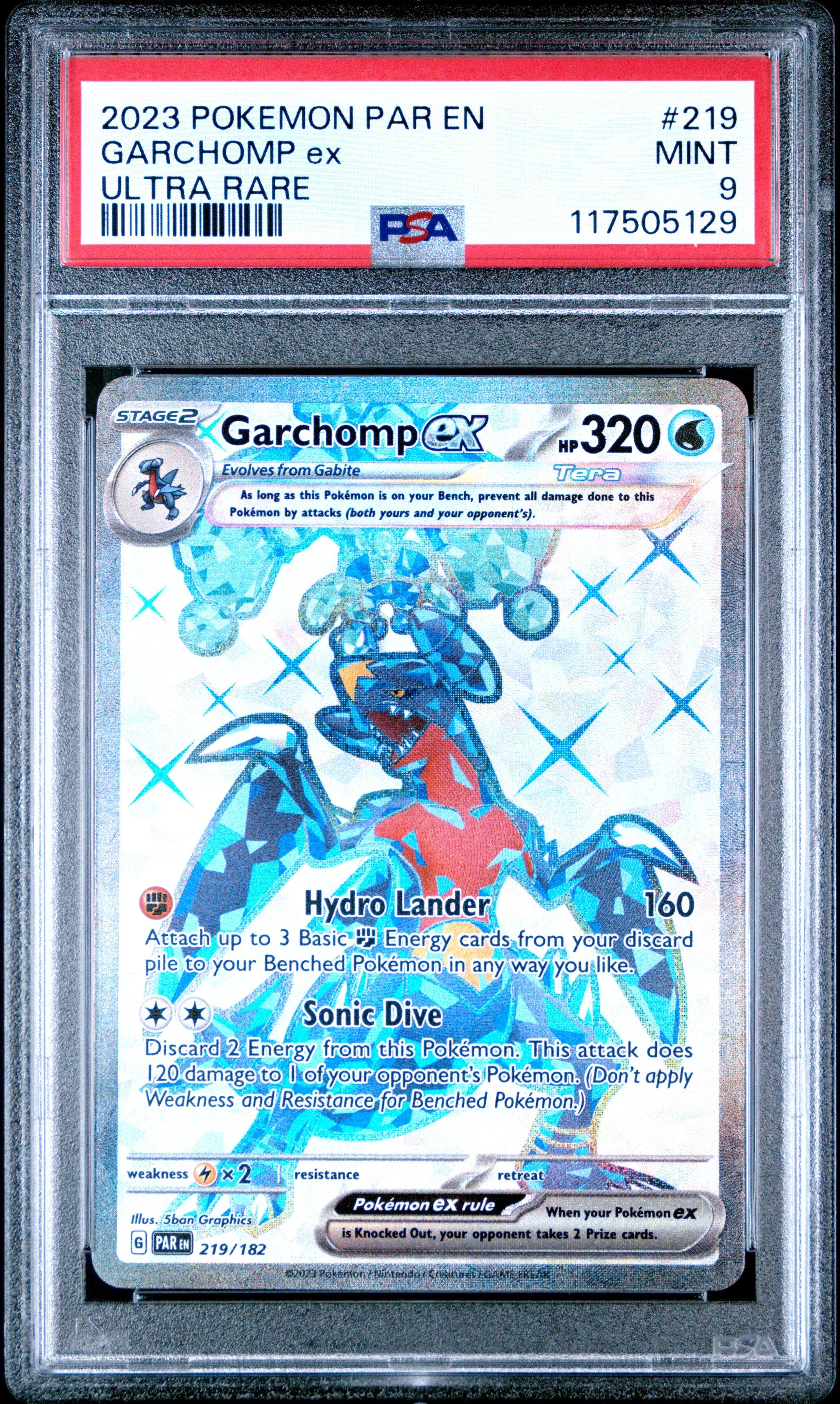 2023 Pokemon Par En-paradox Rift 219 Garchomp Ex Ultra Rare PSA 9
