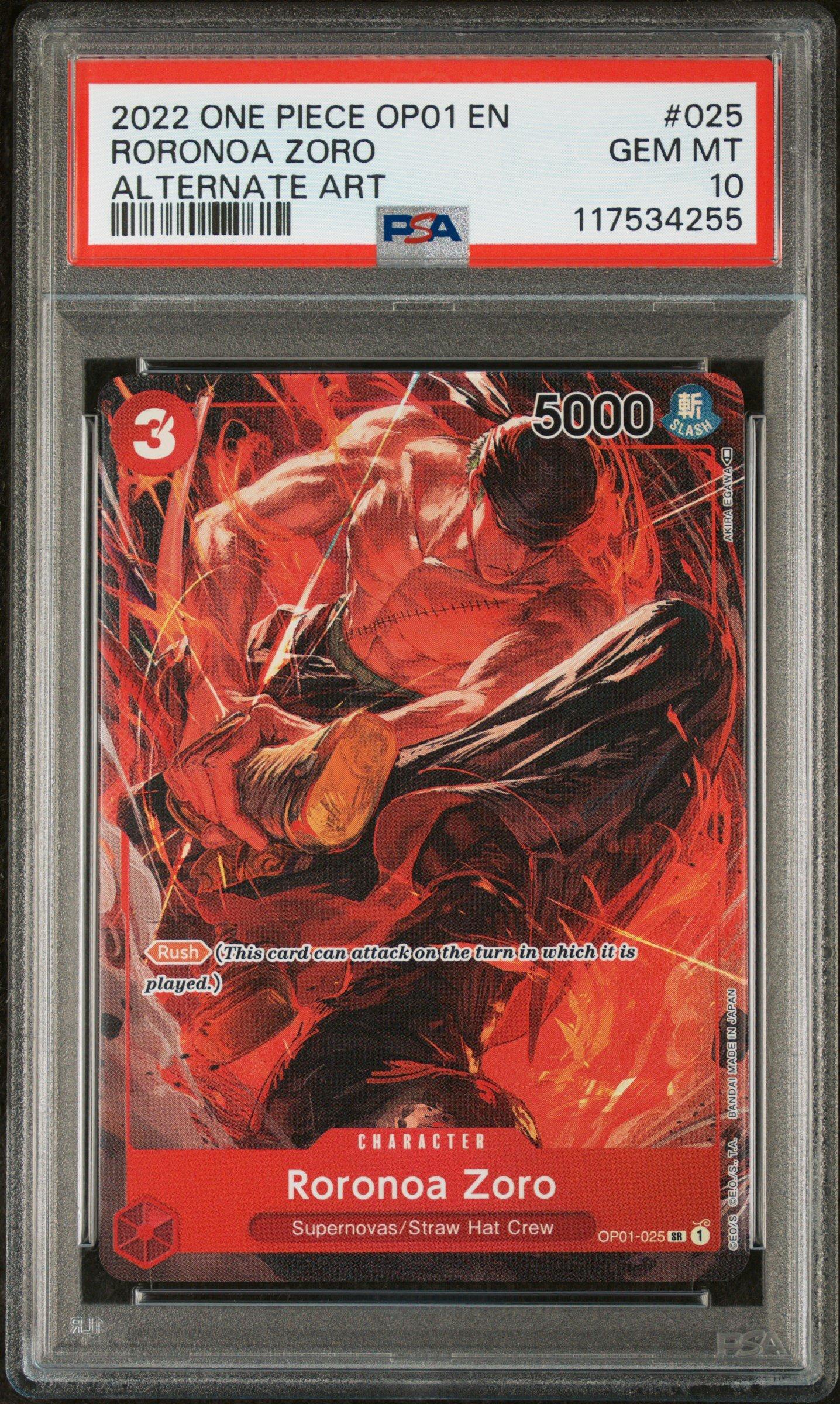 2022 One Piece Op01-romance Dawn 025 Roronoa Zoro Alternate Art