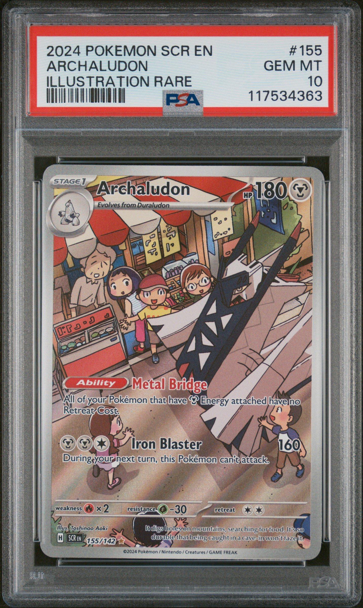 2024 Pokemon Scr En-stellar Crown 155 Archaludon Illustration Rare